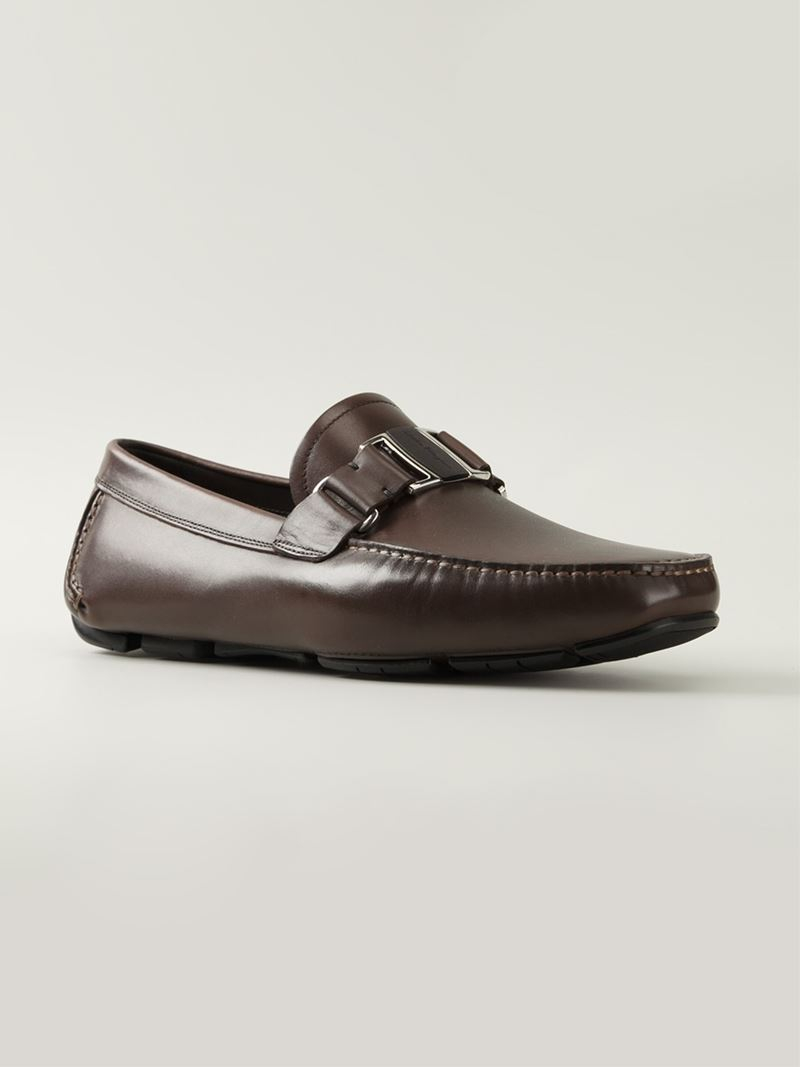 Ferragamo Sardegna Driving Shoes in Brown for Men | Lyst
