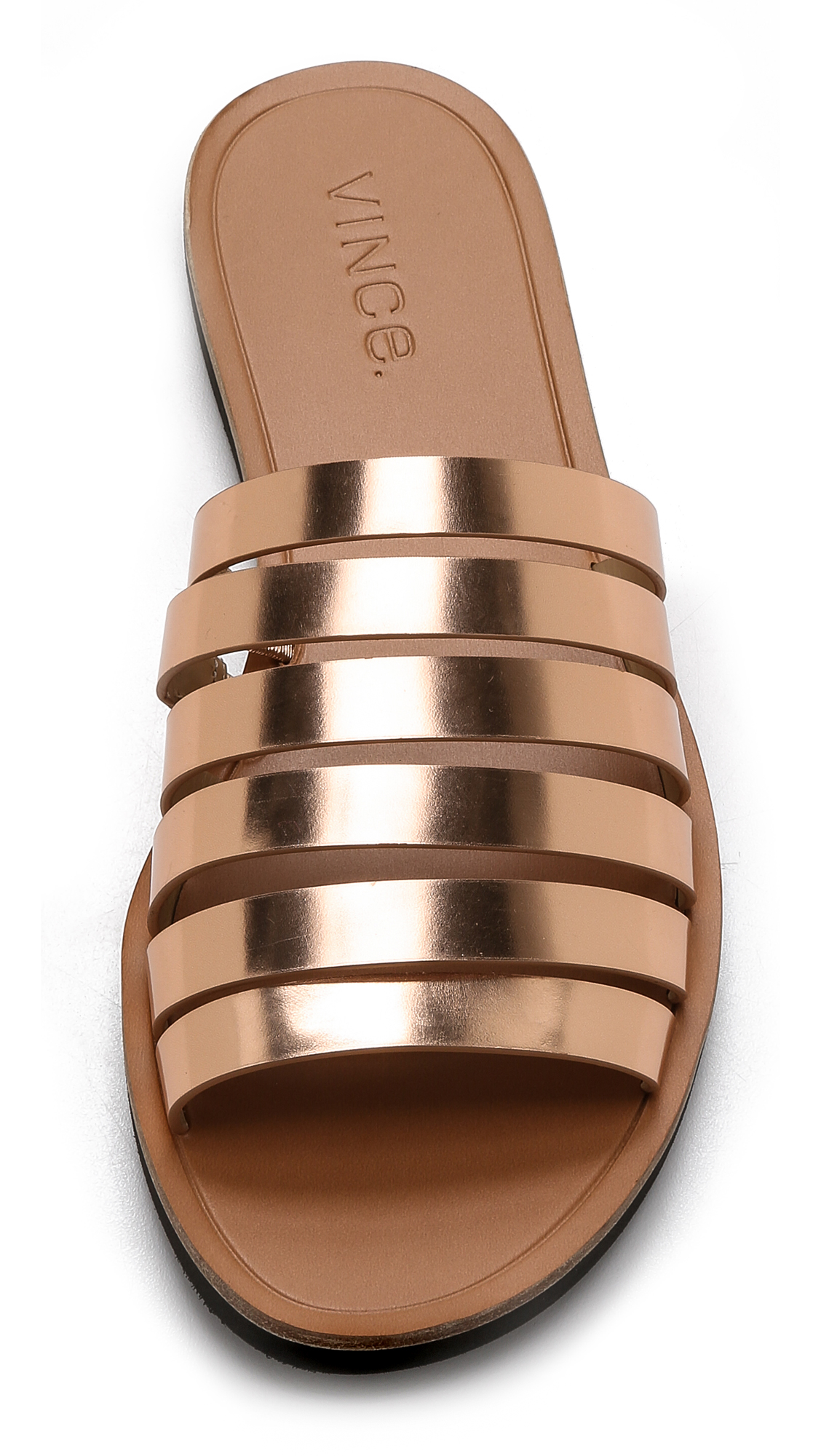 womens slides rose gold