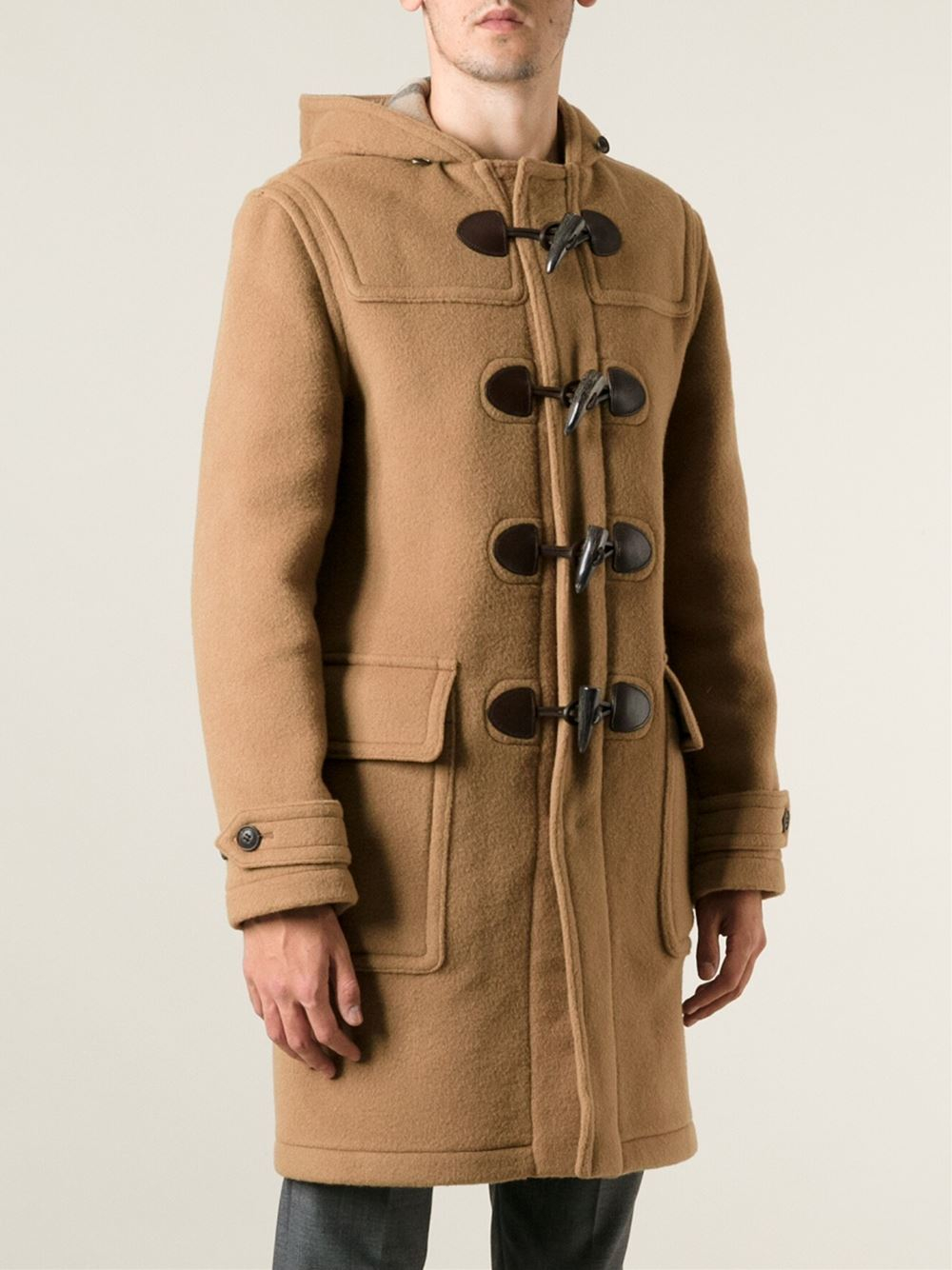 Burberry Brit Duffle Coat in Natural for Men - Lyst