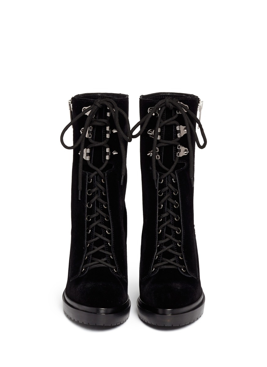 sergio rossi lace up booties