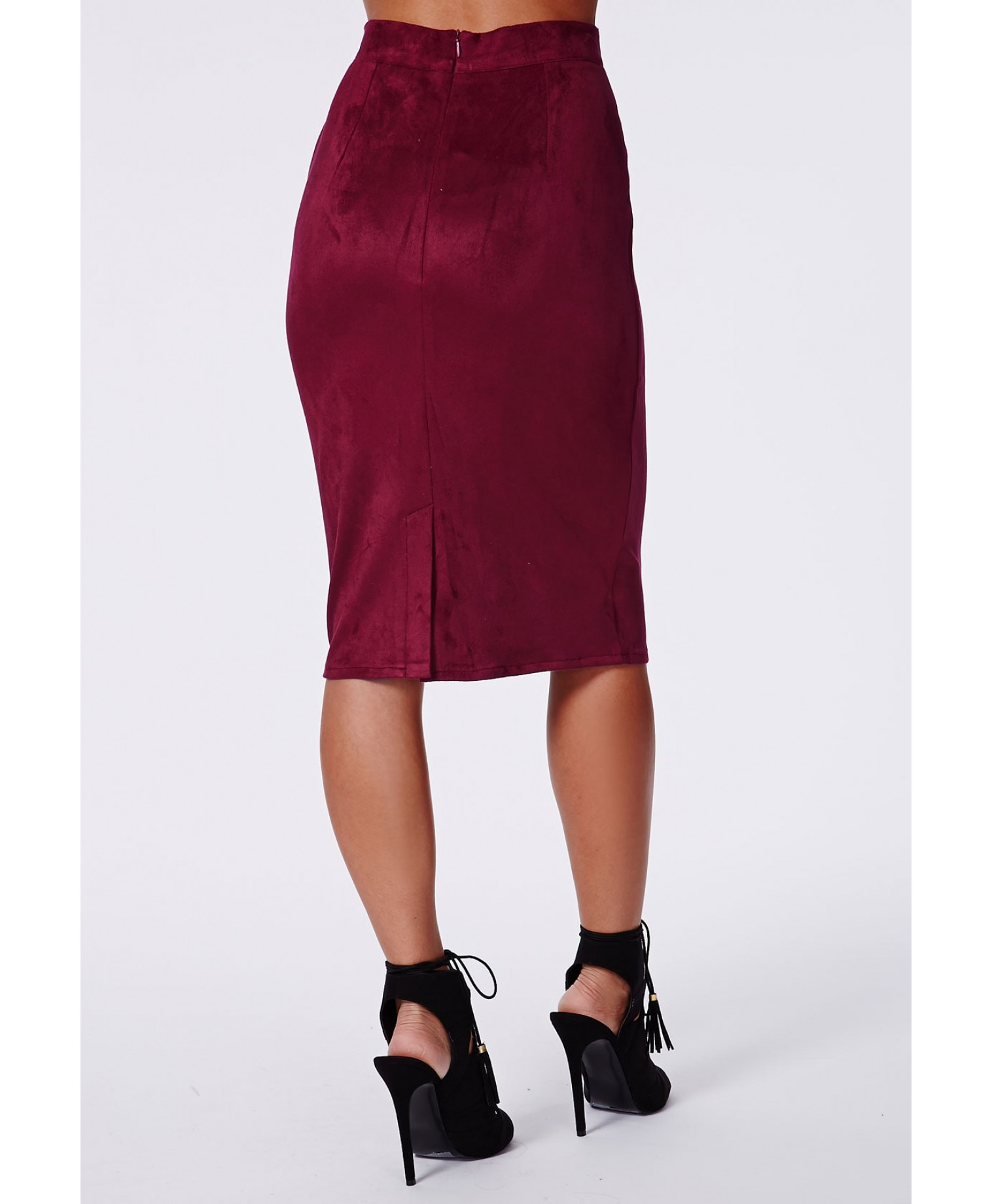 suedette midi skirt