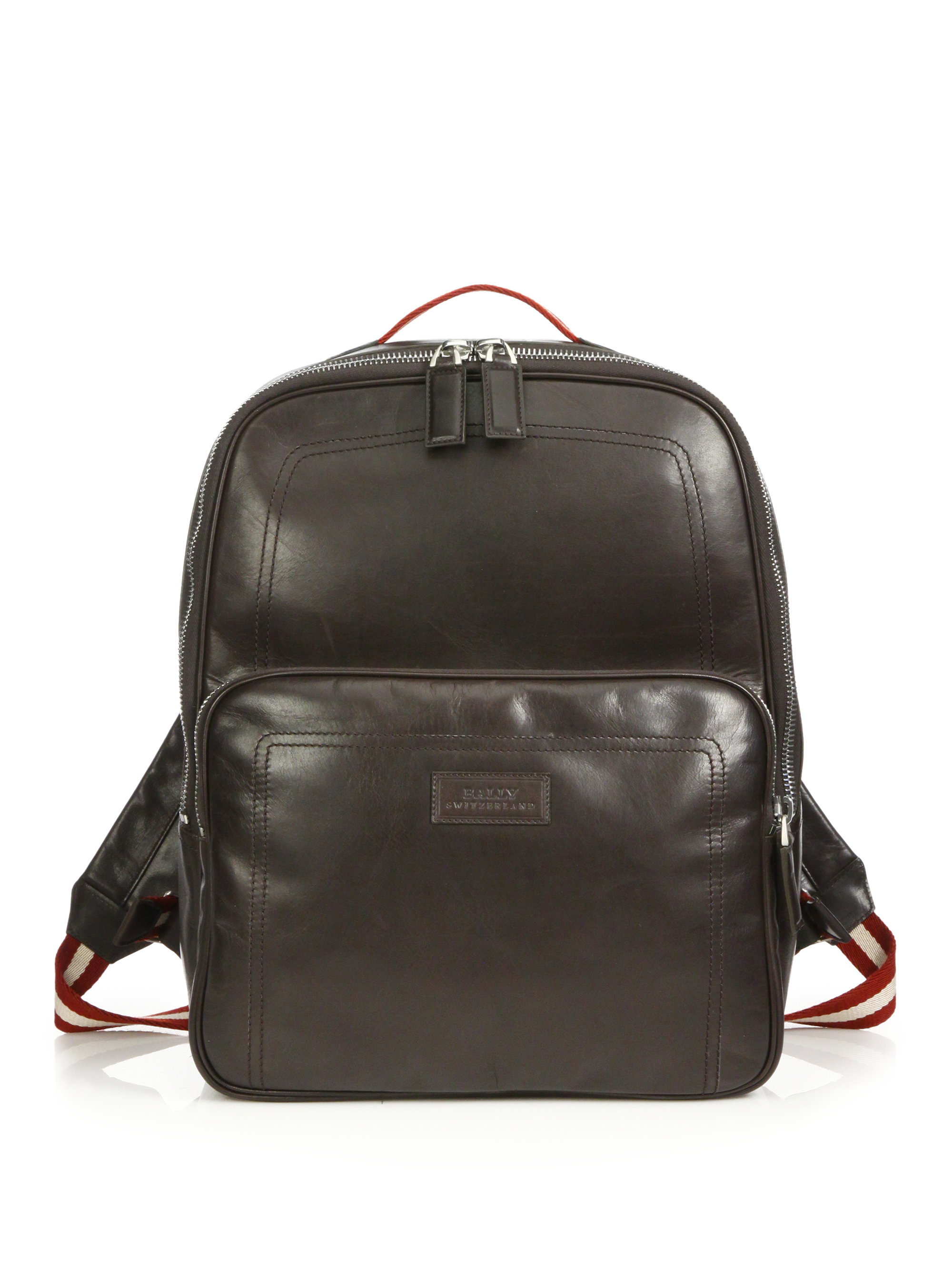 Bally Leather Backpack in Chocolate (Brown) for Men - Lyst