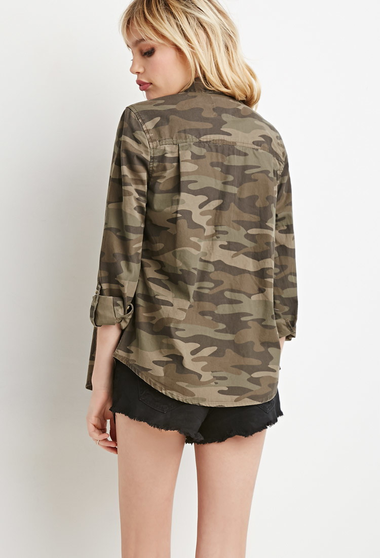camouflage tops forever 21