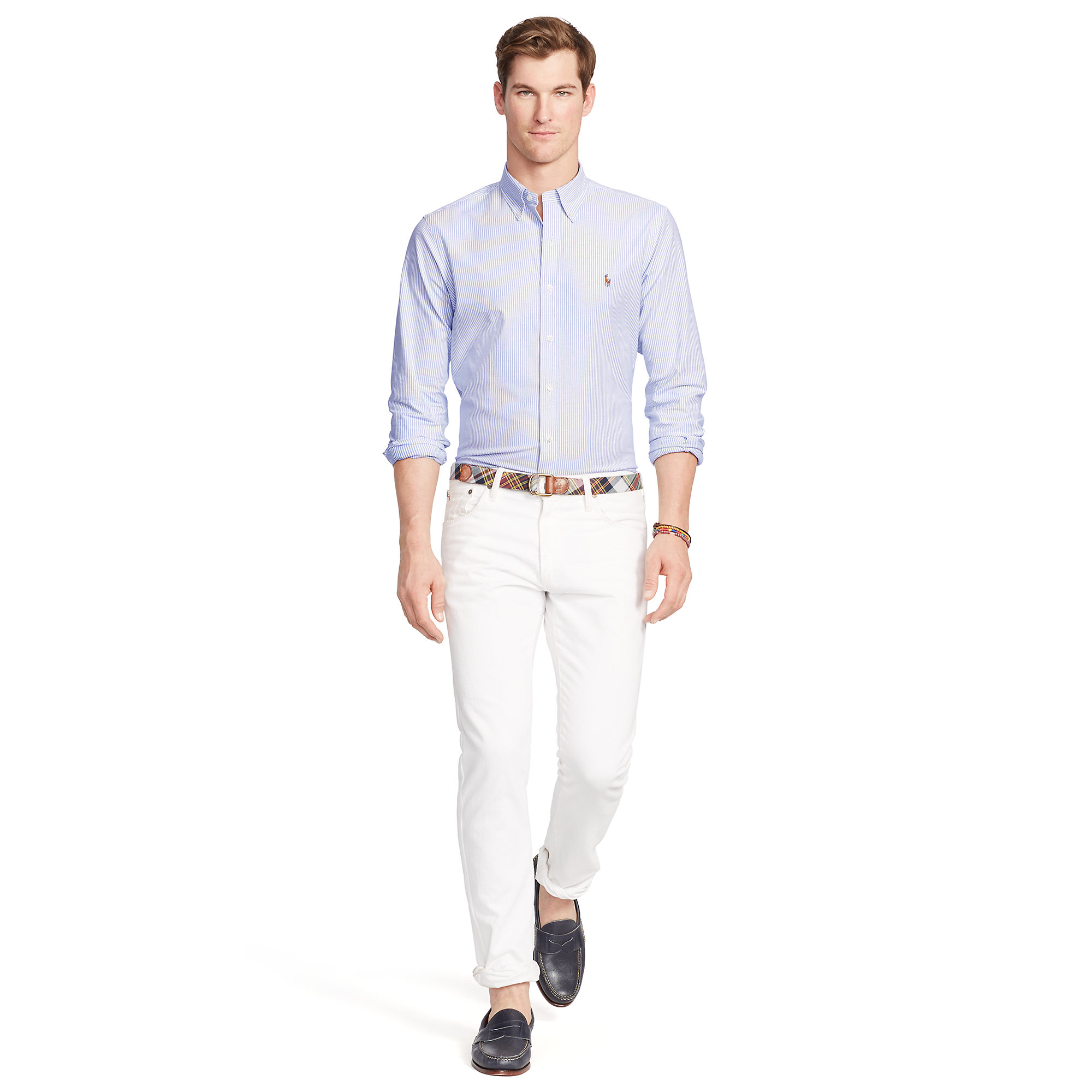 ralph lauren men's knit oxford shirt