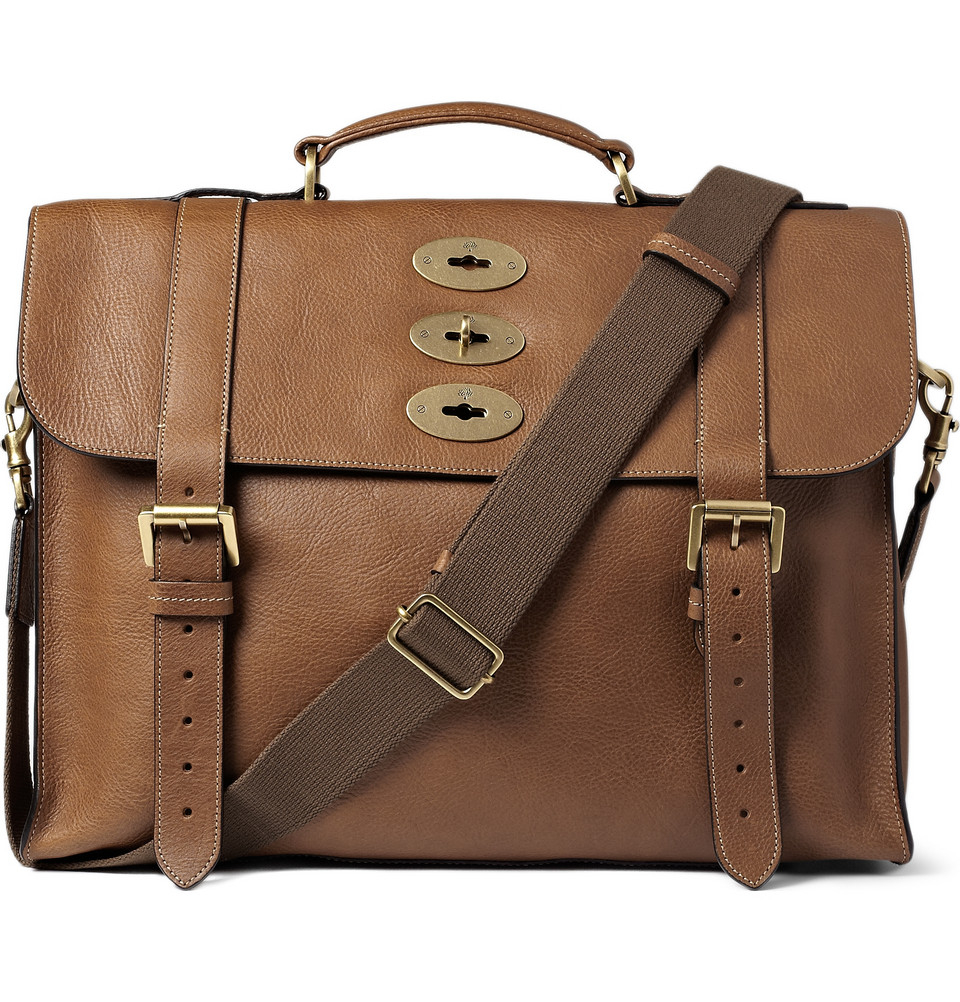Mulberry Ted Convertible Leather Messenger Bag in Brown for Men | Lyst