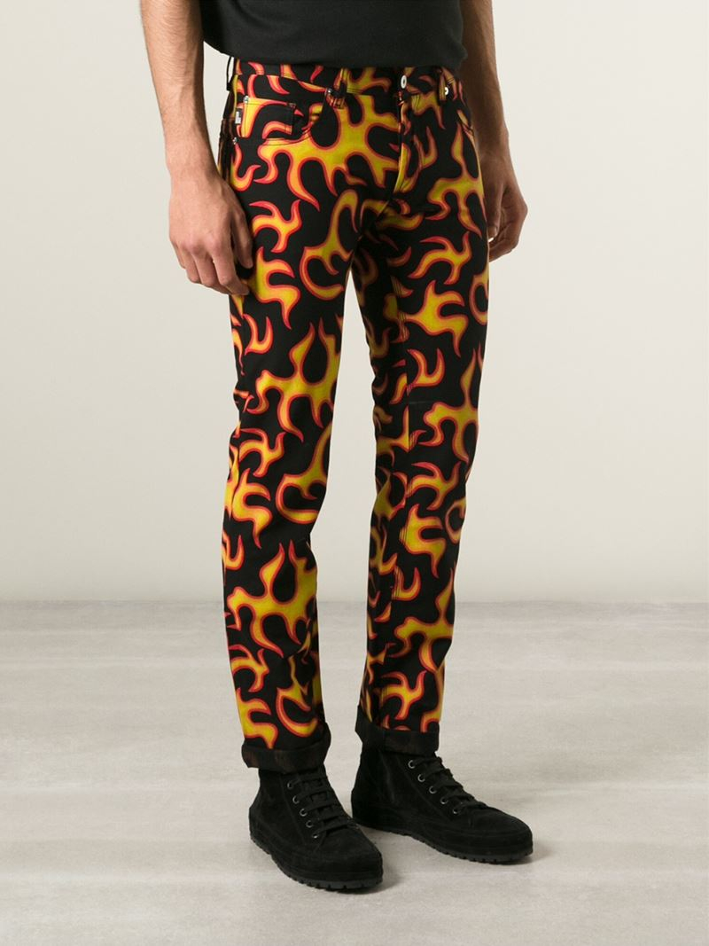 mens black moschino jeans