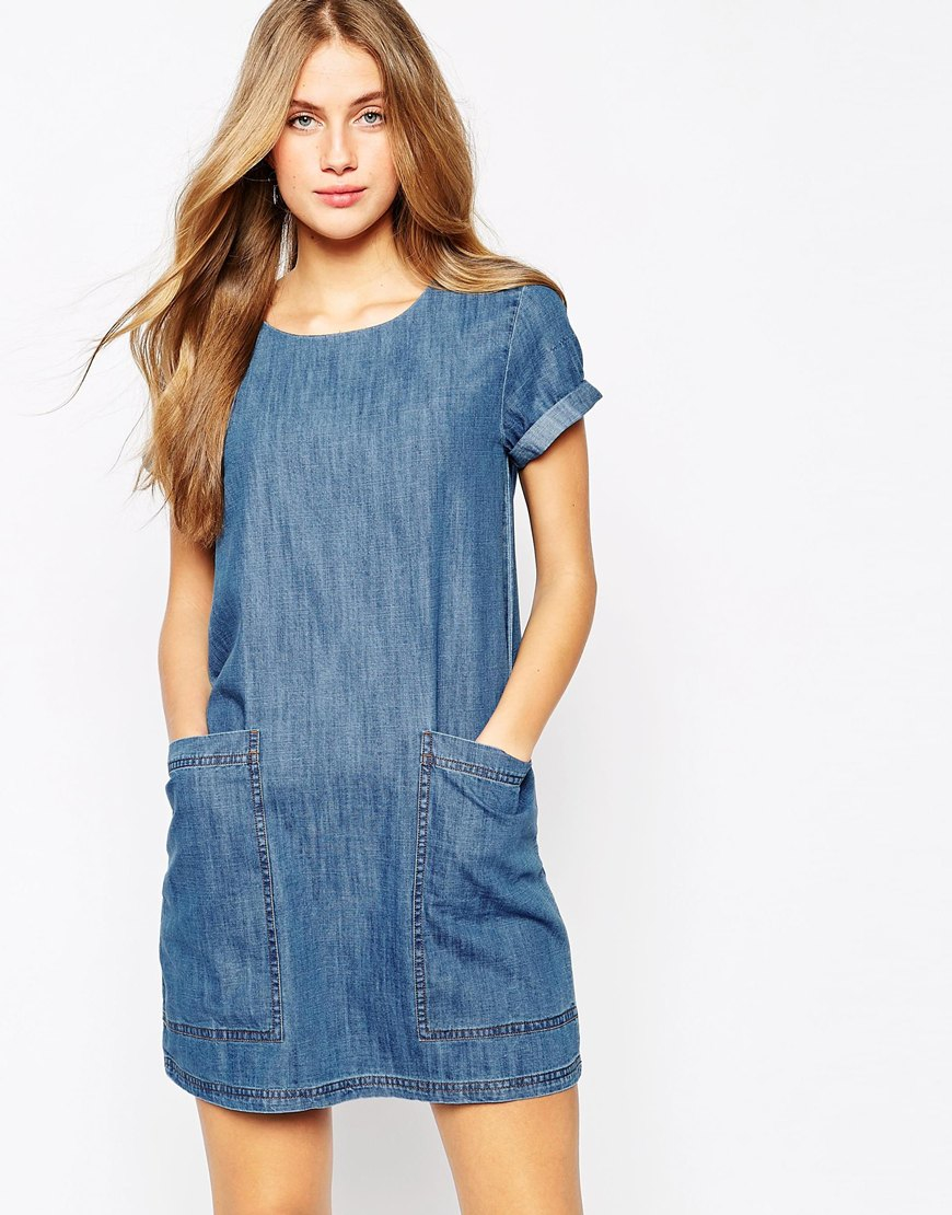 mango denim shirt dress