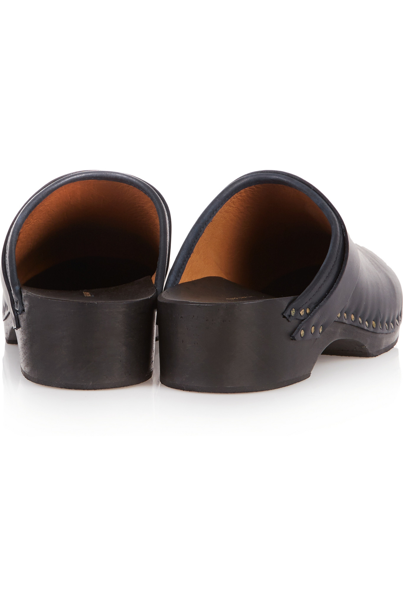 Isabel Marant Tavia Studded Leather Clogs in Midnight Blue (Blue) - Lyst