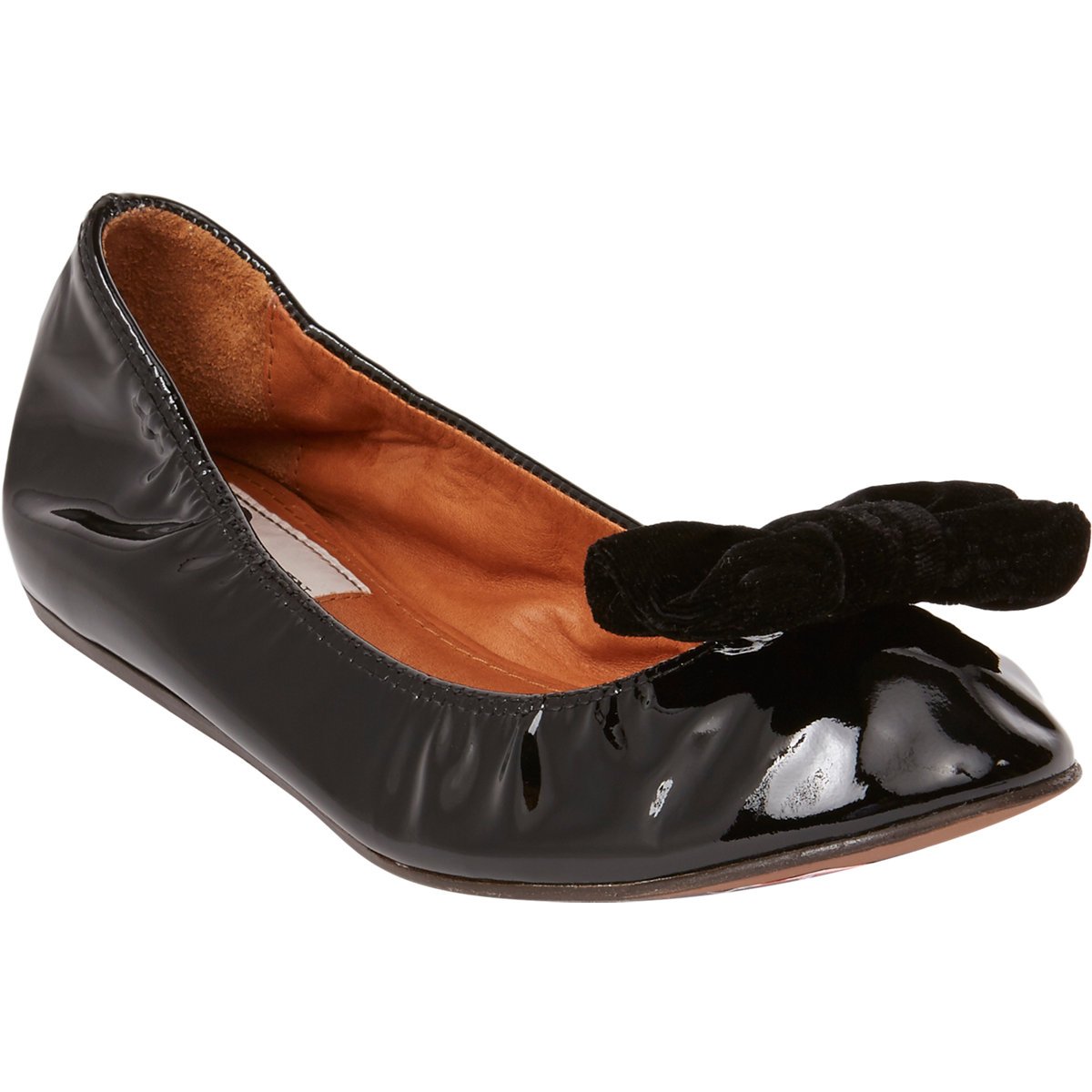 black ballet flats with bow
