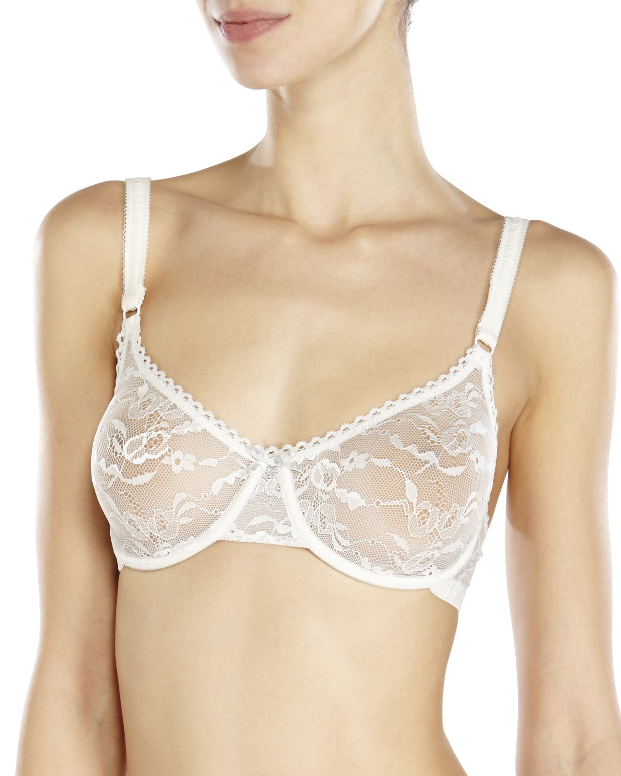 sheer underwire bra