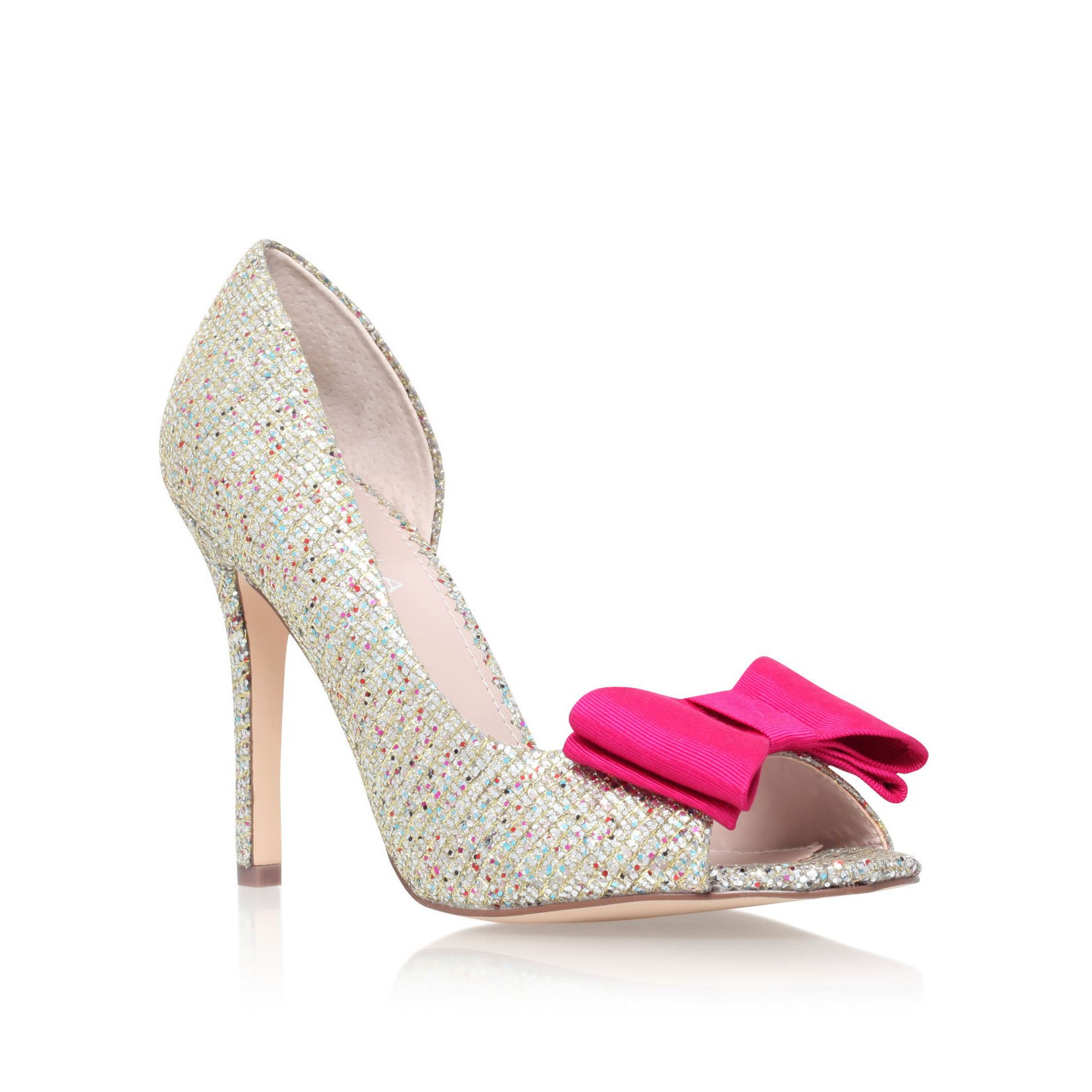 carvela pink glitter shoes