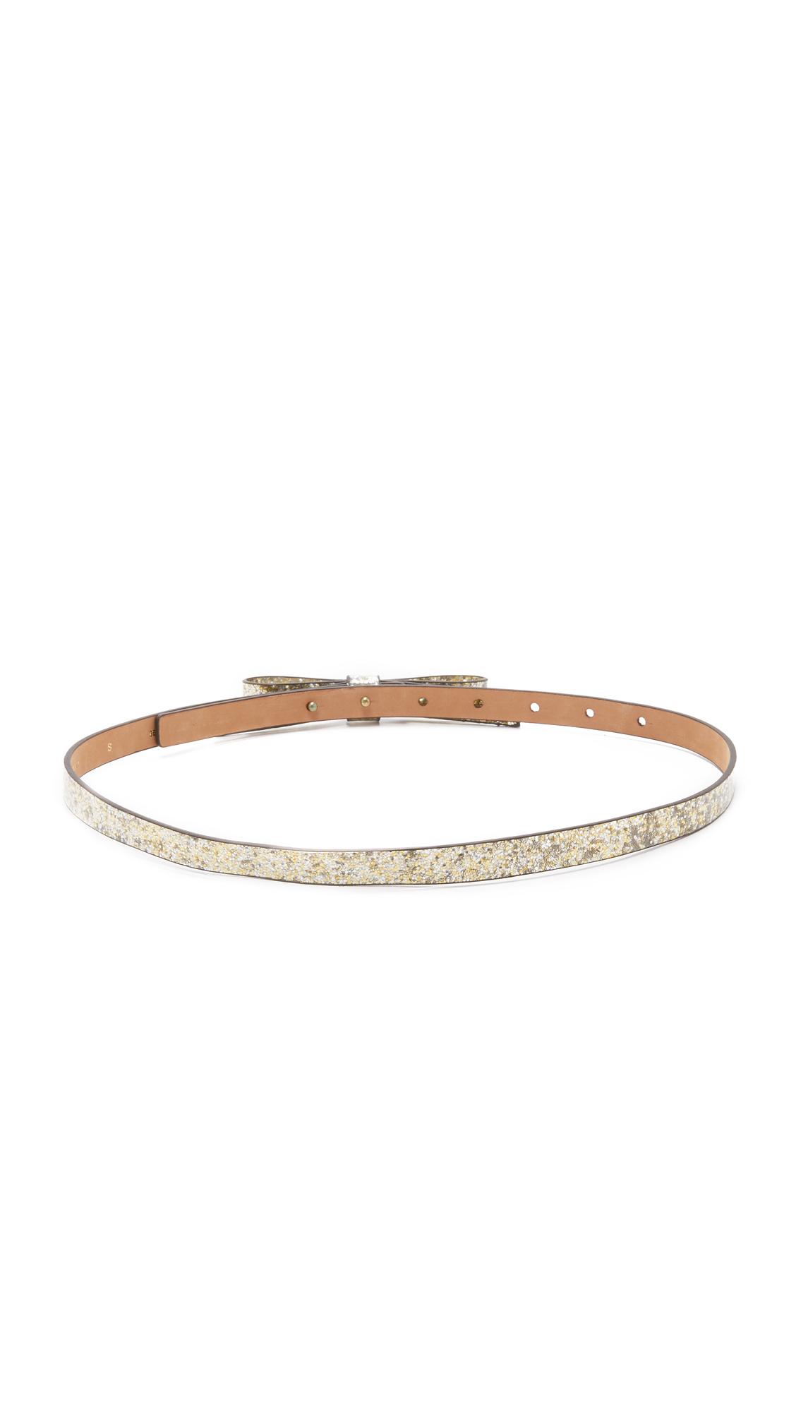 Kate Spade Classic Glitter Bow Belt in Metallic | Lyst display picture 1