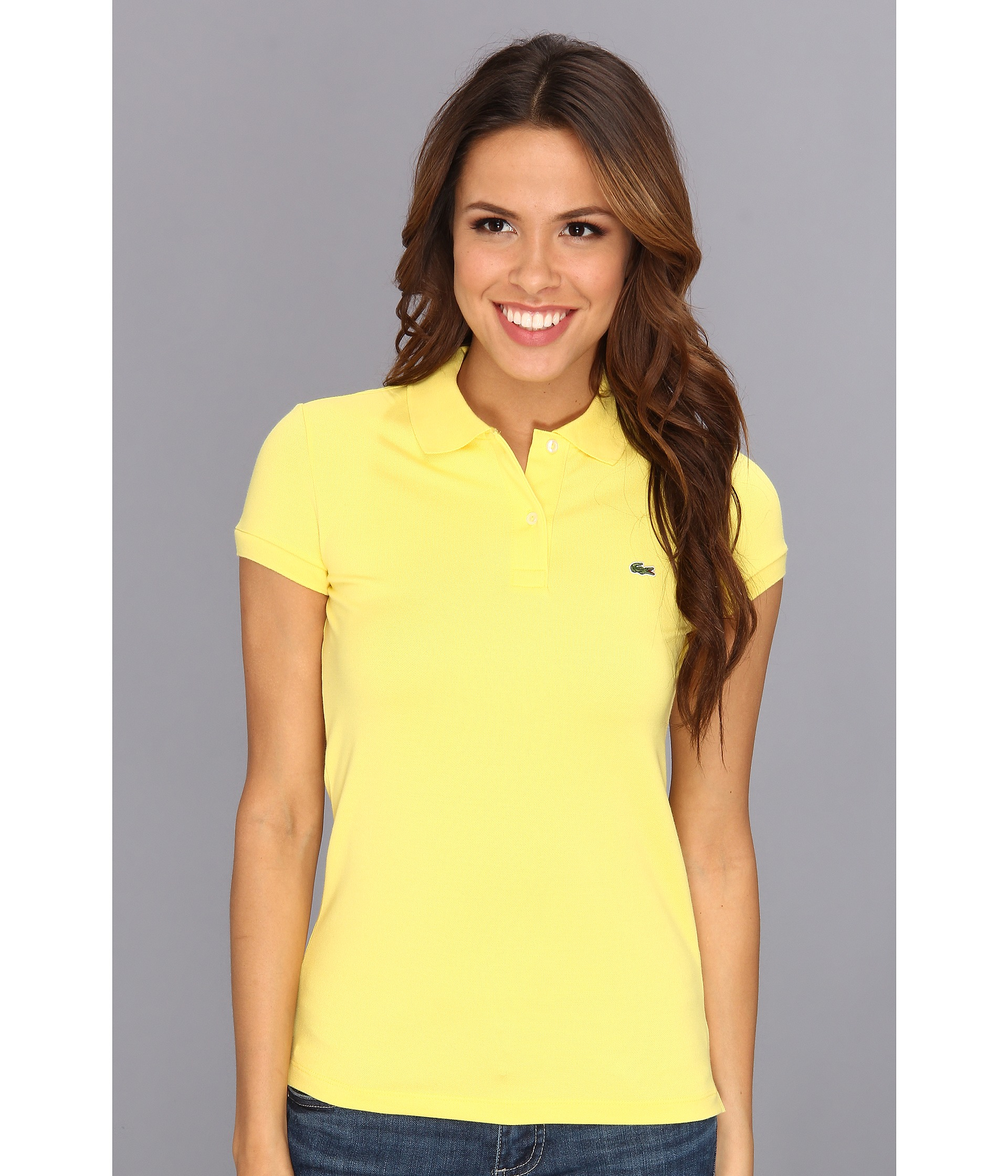 lacoste 2 button polo shirt