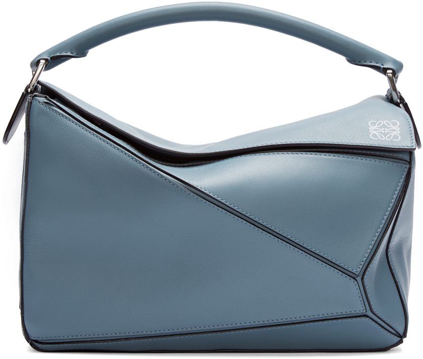Loewe Blue Leather Small Puzzle Bag in Blue Lyst