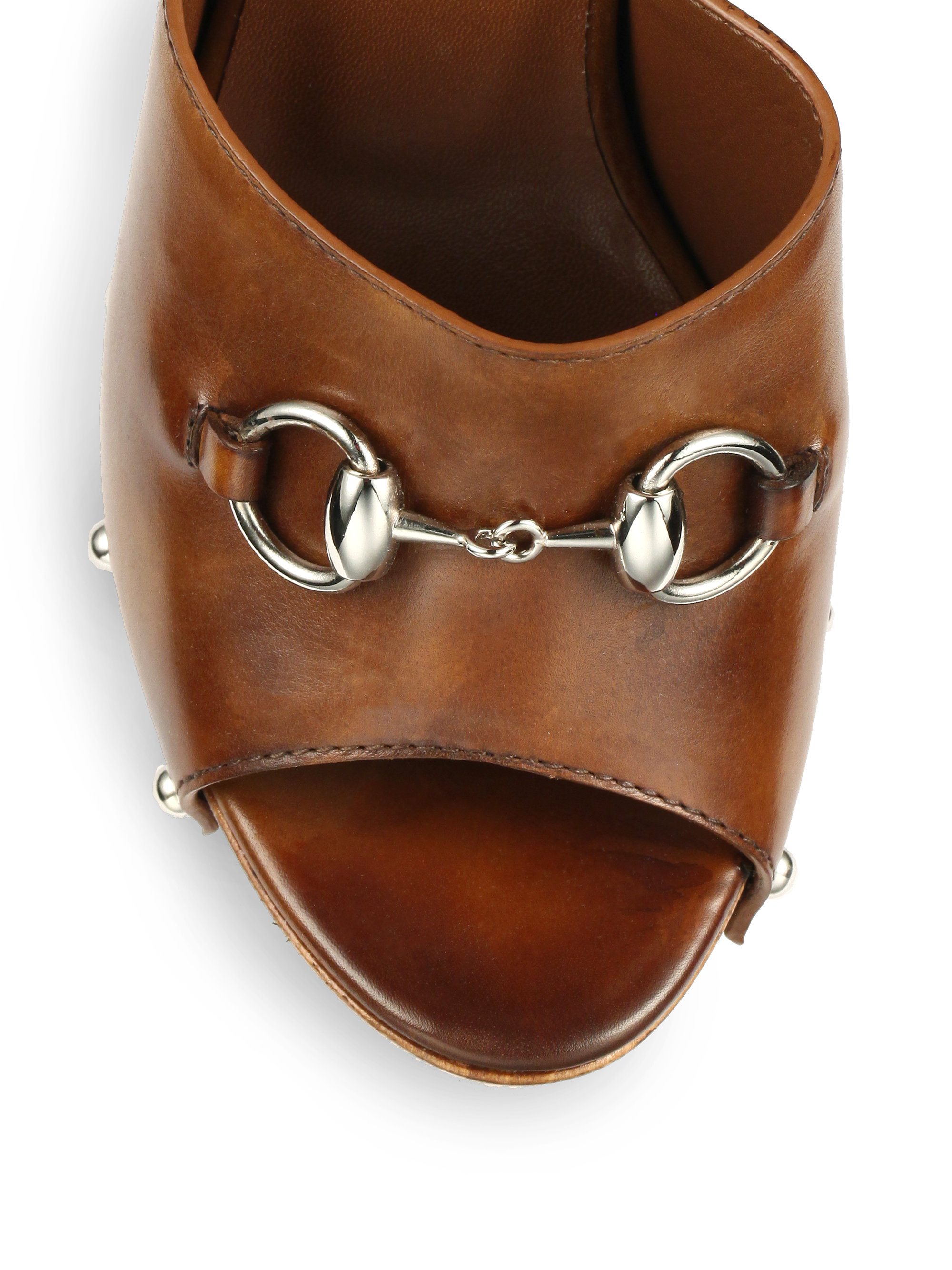 gucci leather clogs