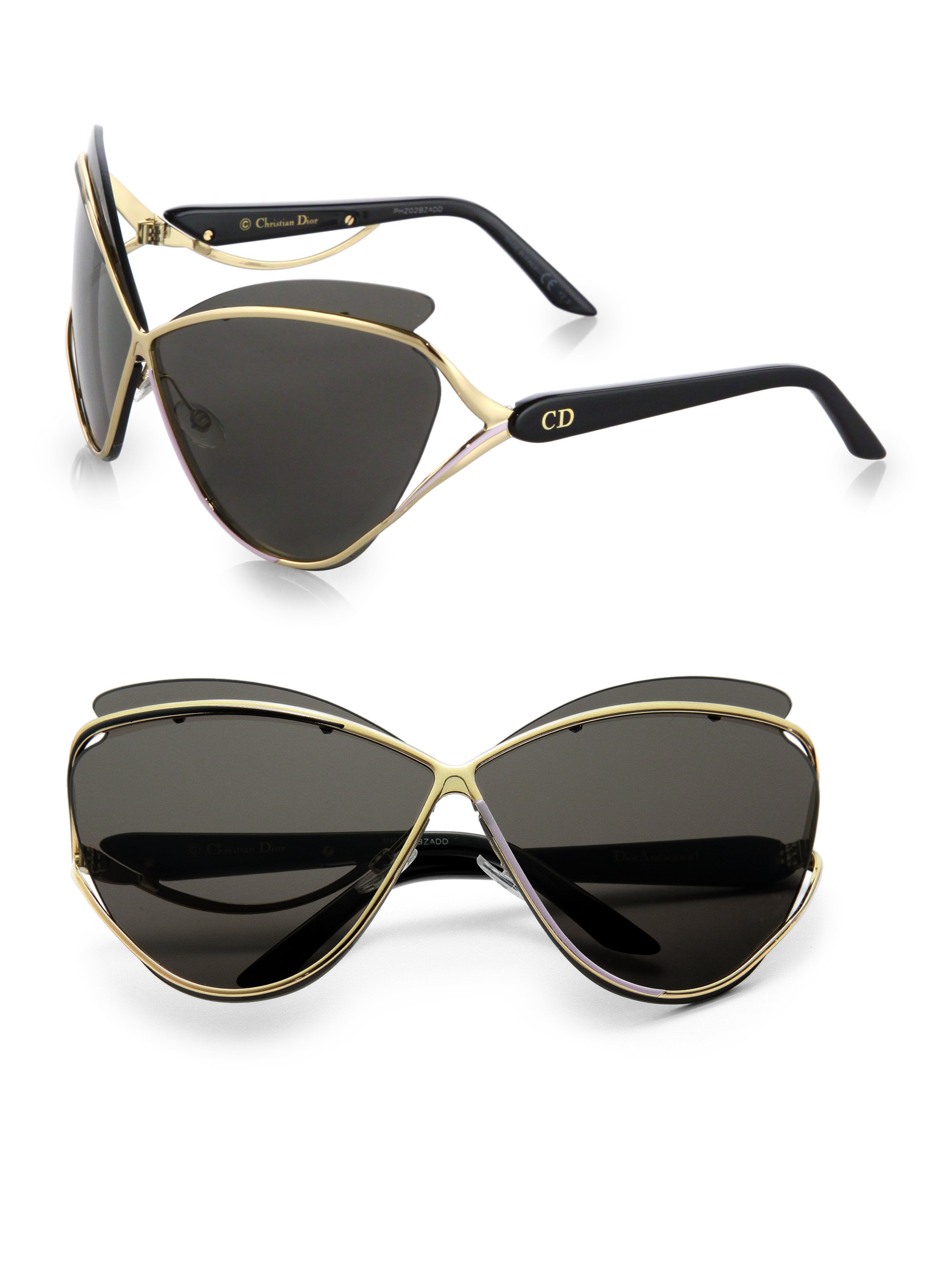 dior two tone aviator sunglasses