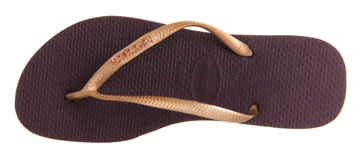 havaianas aubergine metallic