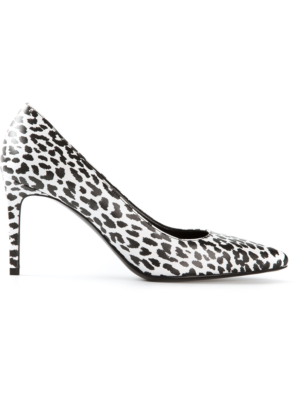 black and white leopard shoes