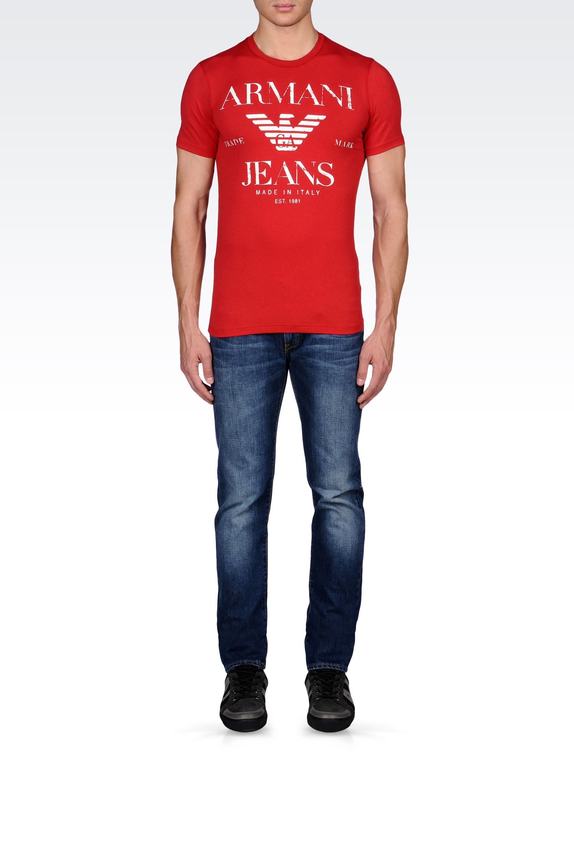 armani jeans t shirt mens