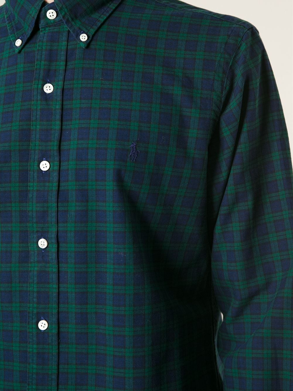 ralph lauren green check shirt