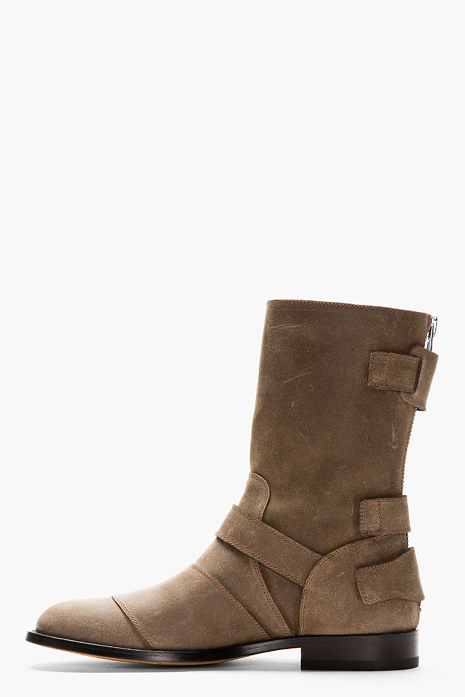 khaki suede boots mens