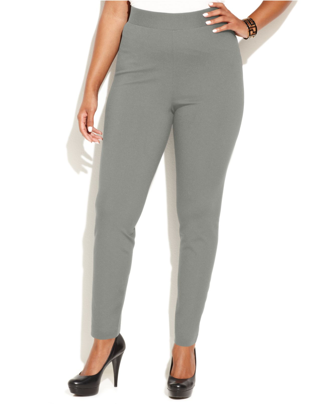 grey pull on pants