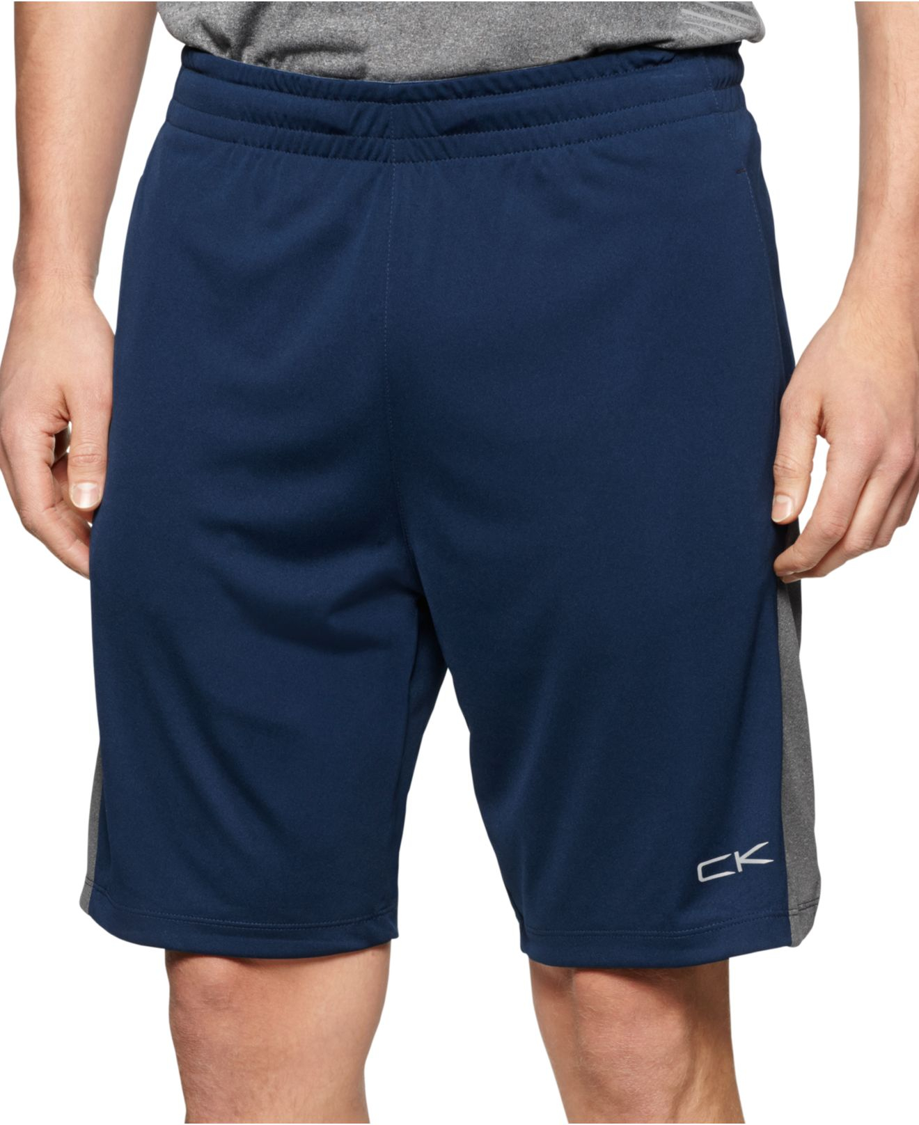 Calvin Klein Performance Colorblocked Gym Shorts in Blue for Men - Lyst