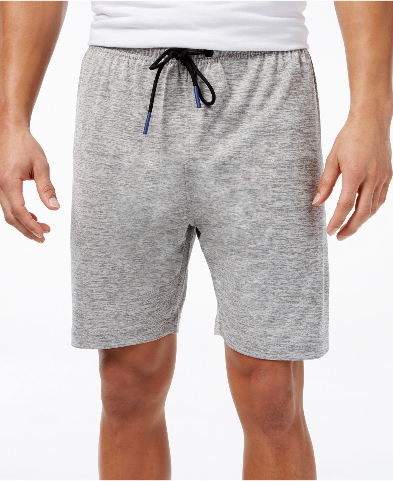 gray sweatpants shorts