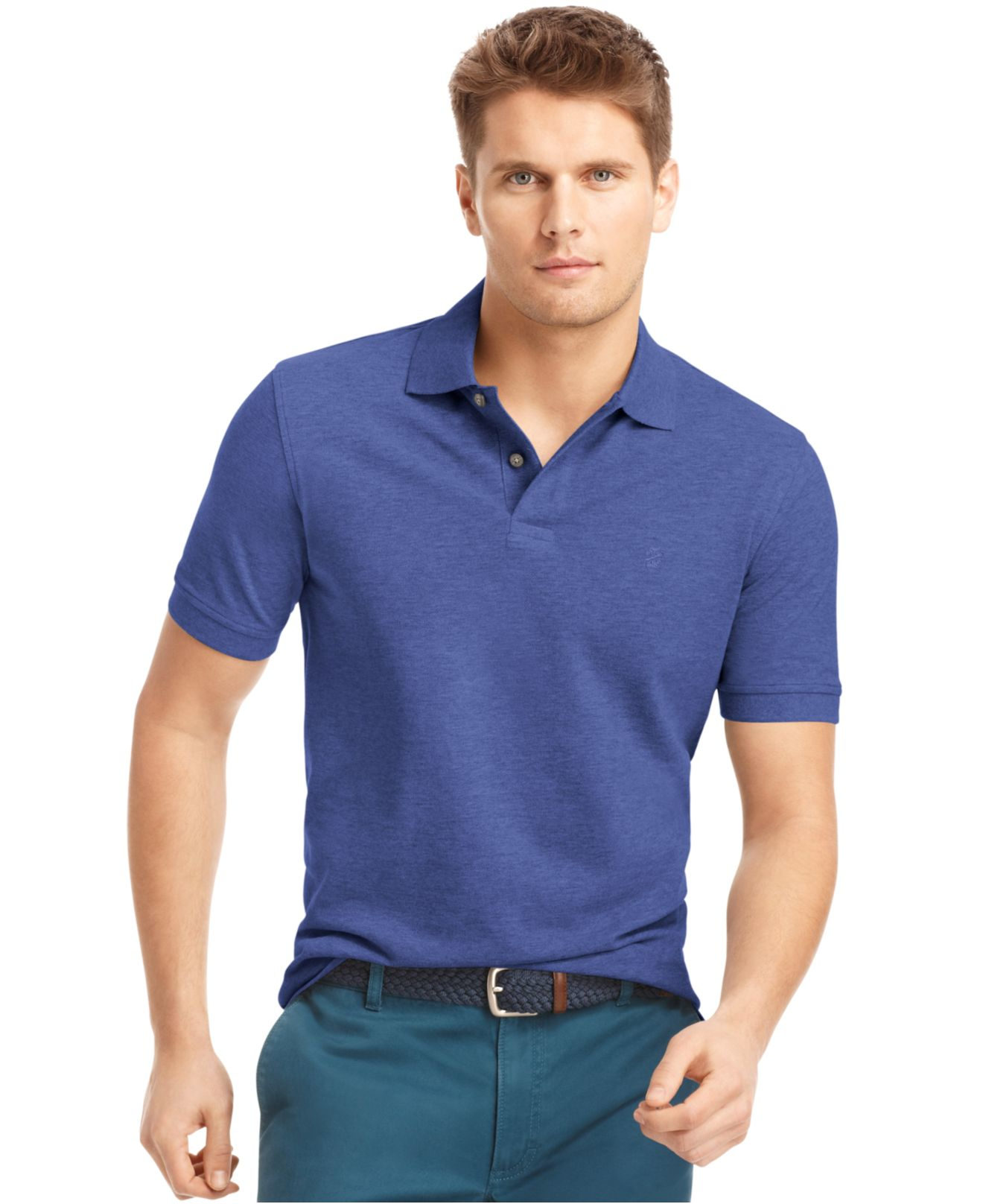 Izod Premium Pique Polo Shirt in Blue for Men | Lyst