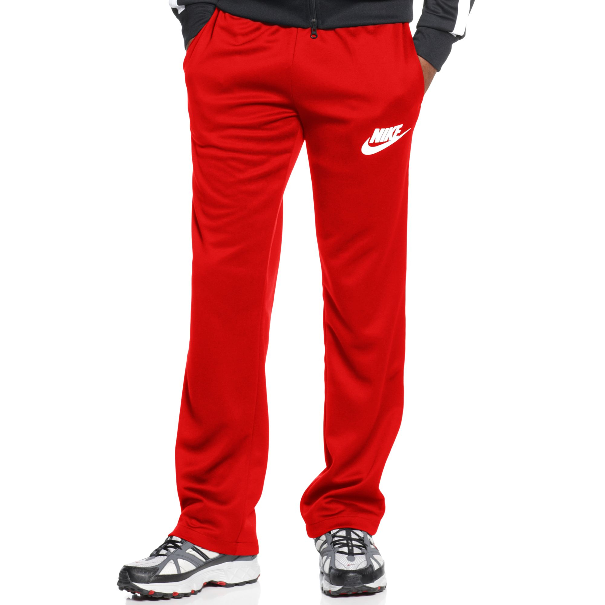 red nike track pants
