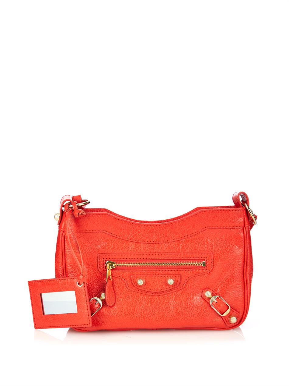 Balenciaga Giant 12 Hip Leather Cross-Body Bag in Red - Lyst