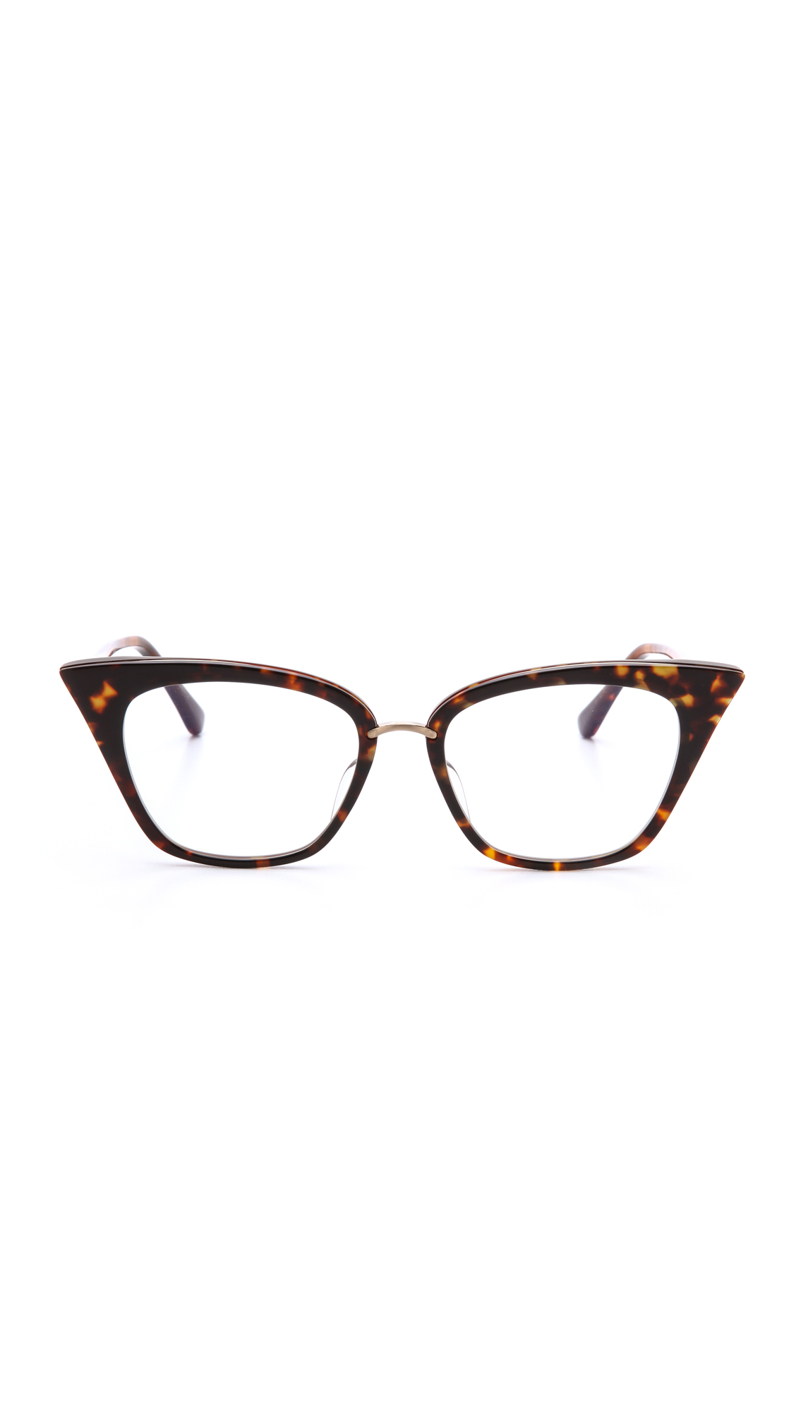 Dita Eyewear Rebella Glasses - Dark Tortoise/Gold in Metallic | Lyst