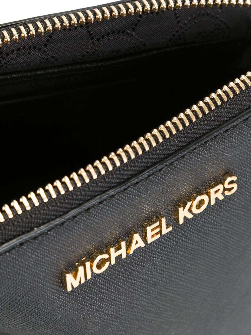 MICHAEL Michael Kors Leather Cindy Makeup Bag in Black - Lyst