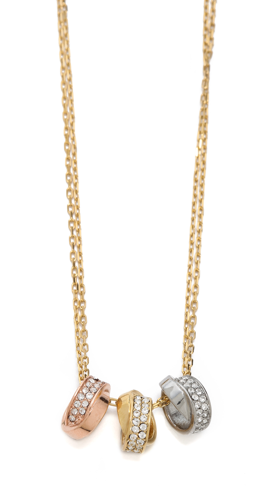 michael kors 3 ring necklace