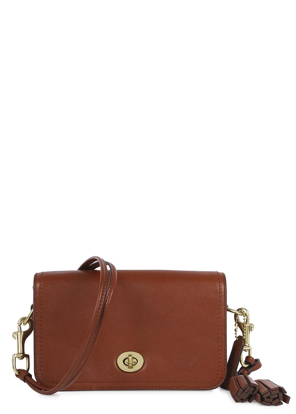 Coach Penny Brown Leather Shoulder Bag in Brown | Lyst