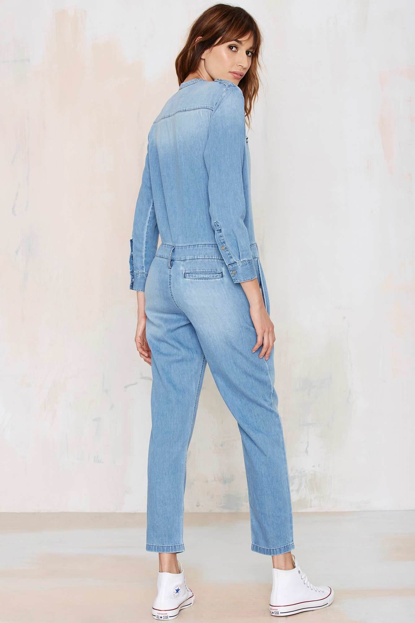 etienne marcel denim jumpsuit