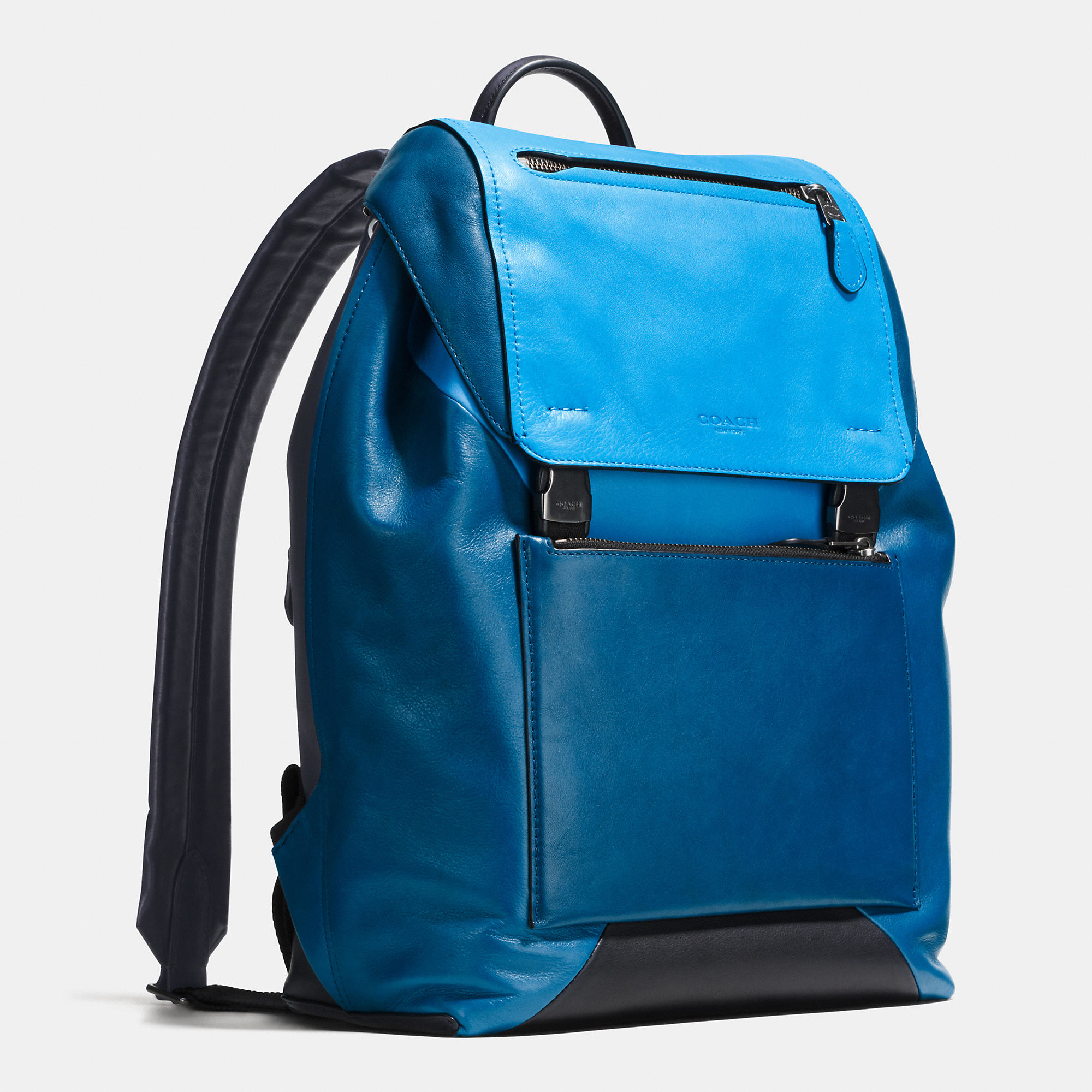 Coach Manhattan Backpack In Sport Calf Leather in Blue for Men | Lyst