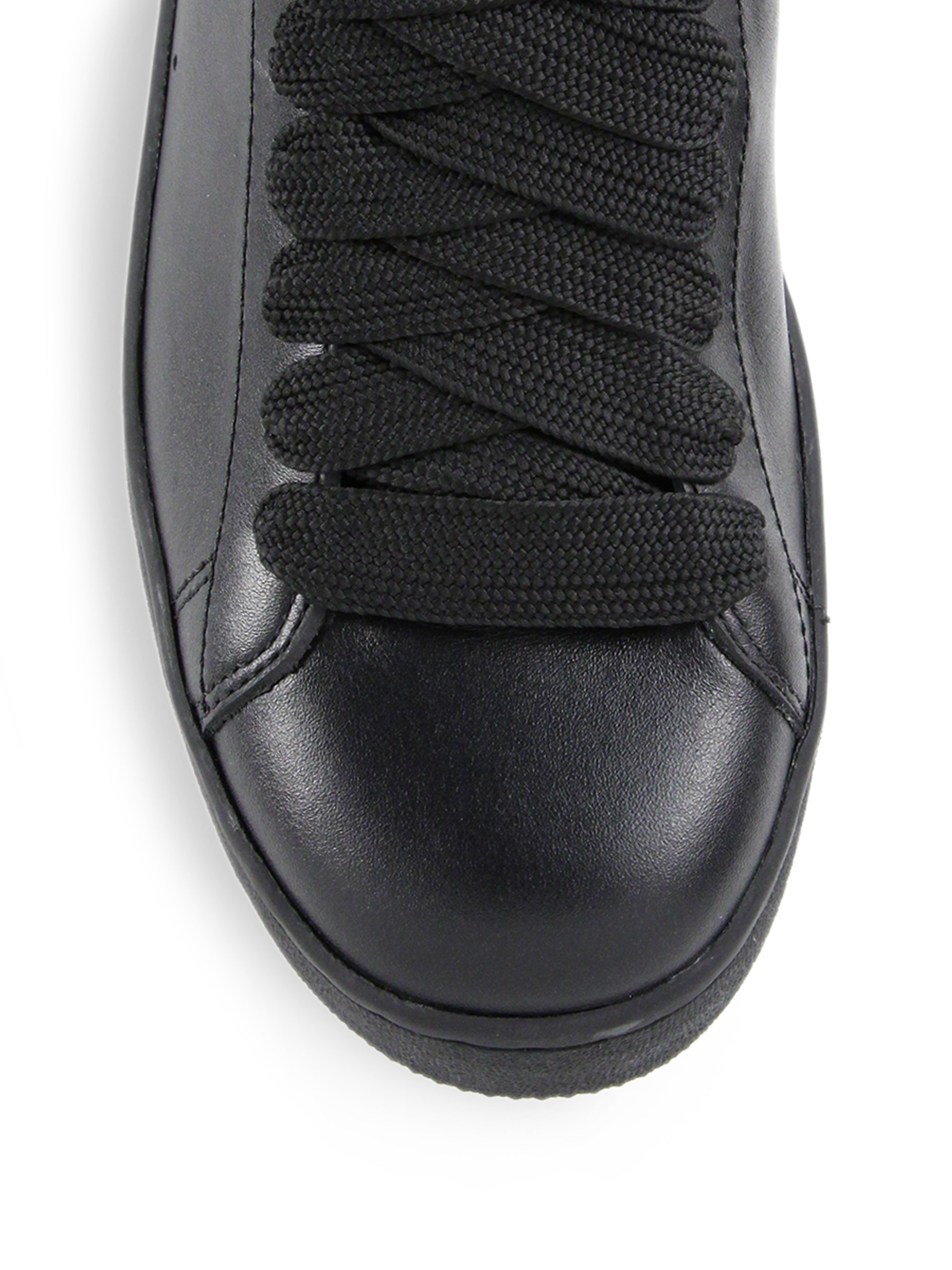 COACH Shearling-lined Leather Sneakers in Black for Men - Lyst