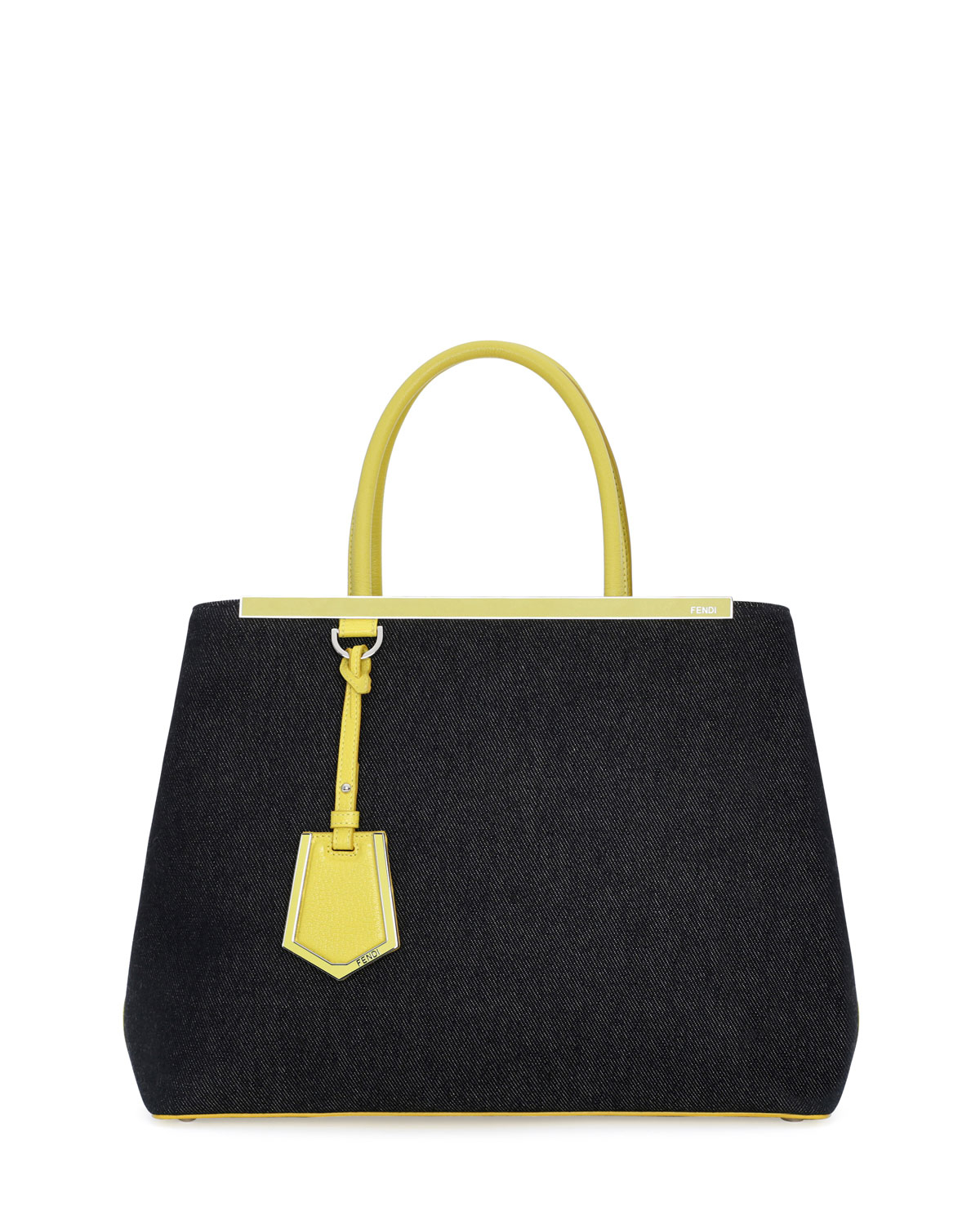 fendi 2jours denim shopping tote bag in blue lyst fendi 2jours denim shopping tote bag in blue lyst