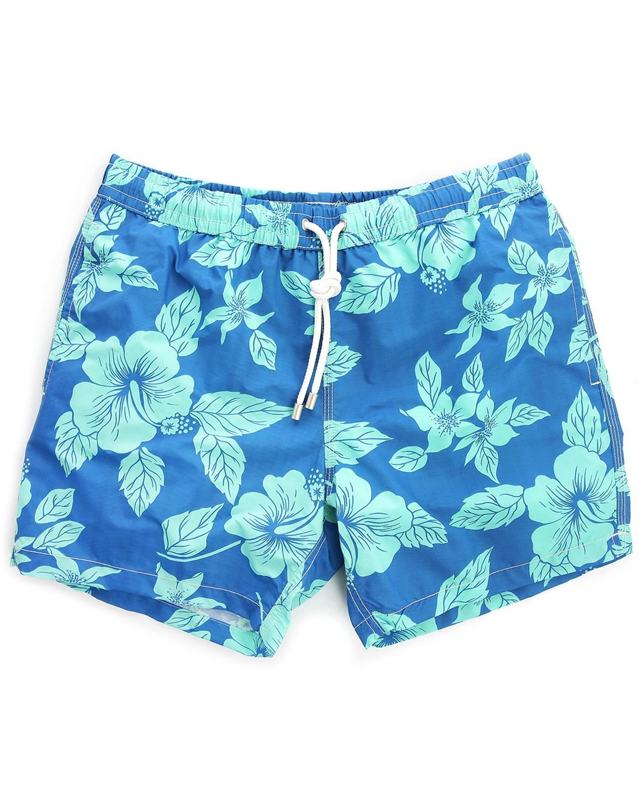 Hartford Green And Blue Swim Flowers Swim Shorts in Floral for Men ...