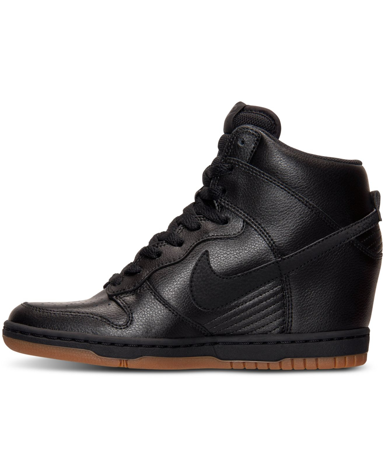 Nike Dunk Sky Hi Essential Leather Sneakers in Black - Lyst