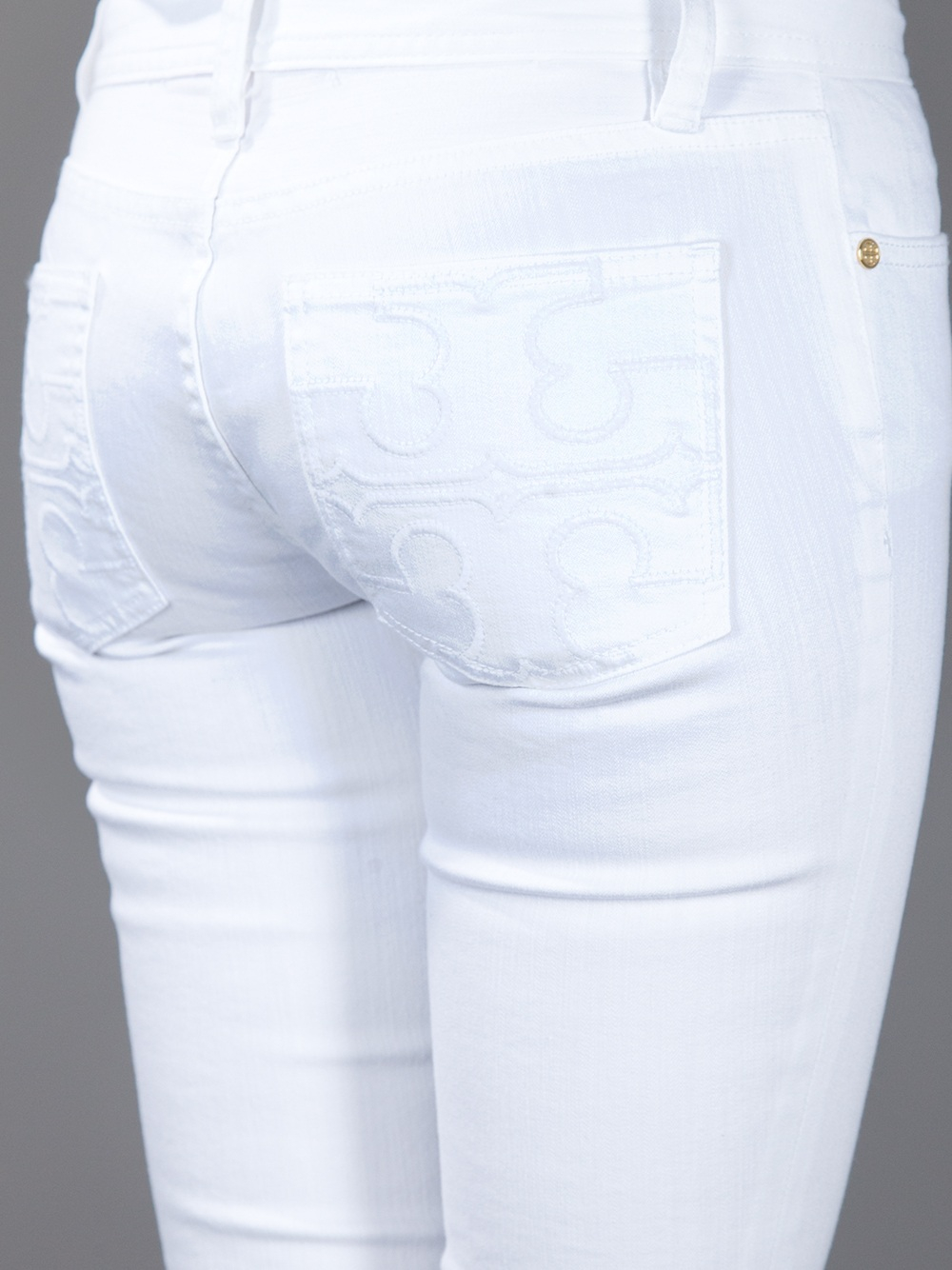 tory burch white jeans