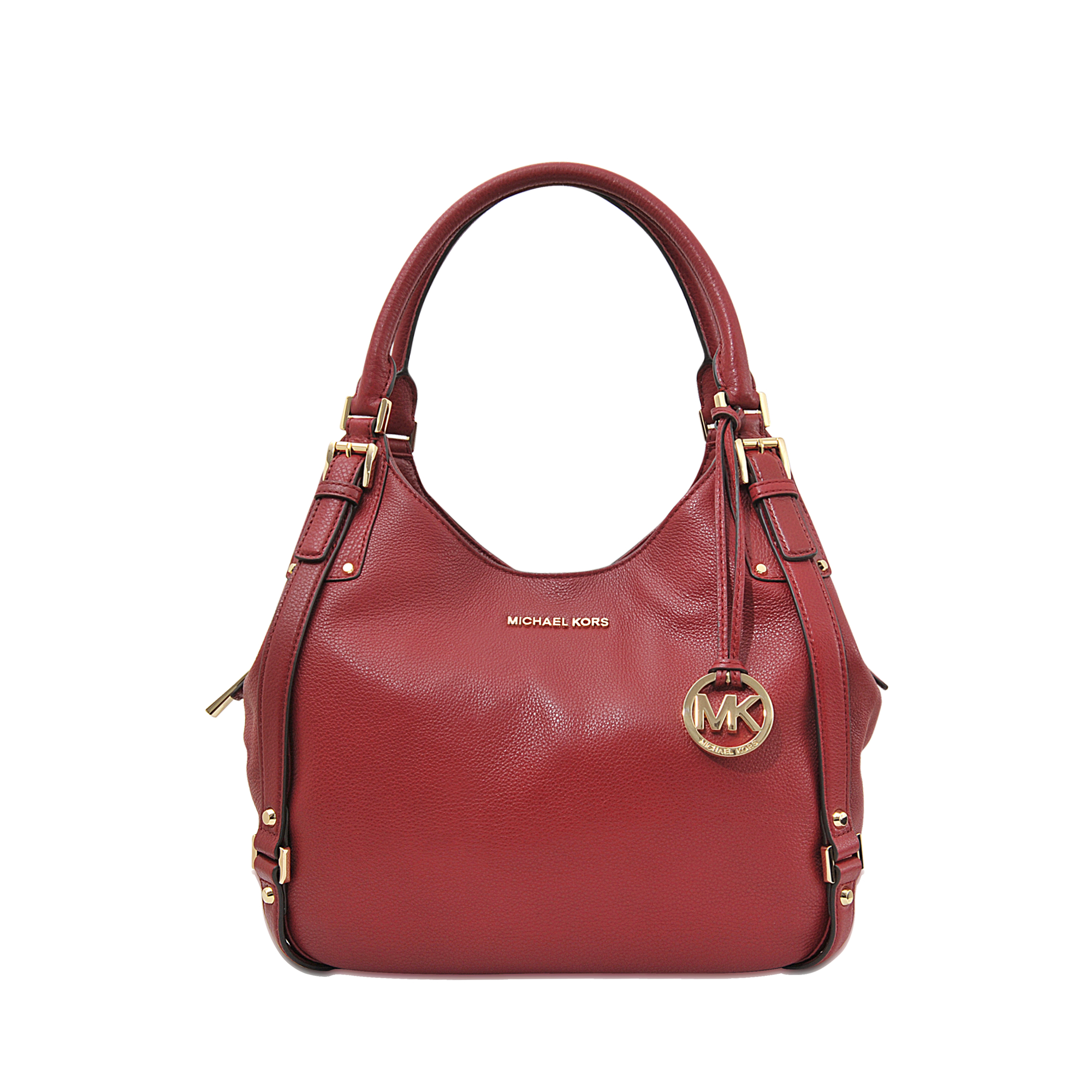 MICHAEL Michael Kors Leather Bedford Large Shoulder Tote in Red | Lyst