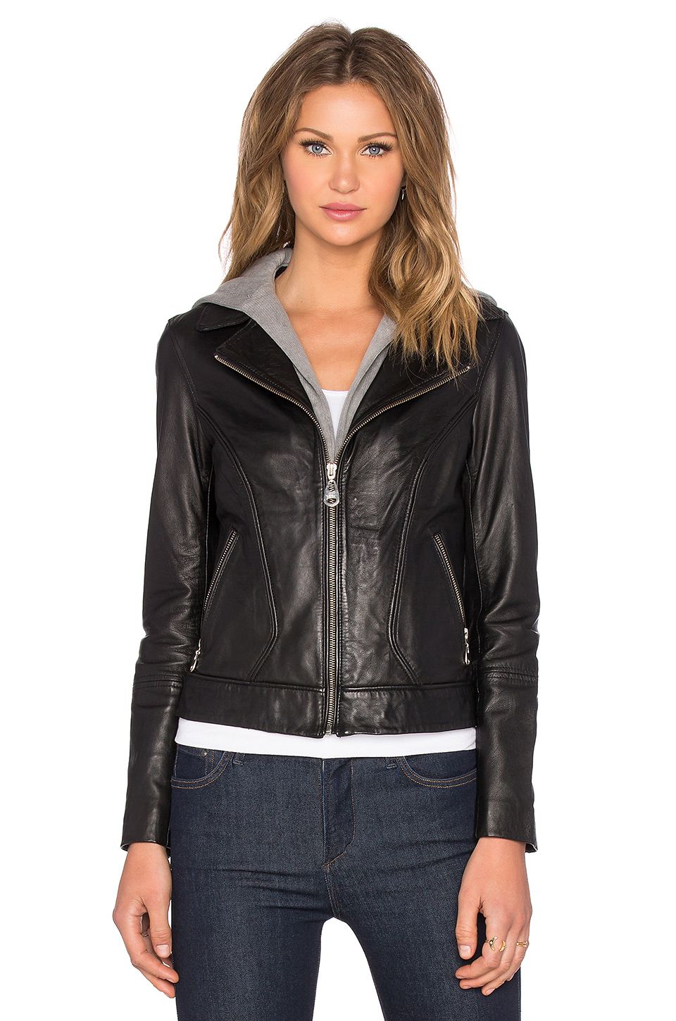 Doma Leather  Black Hooded Leather Jacket  Lyst