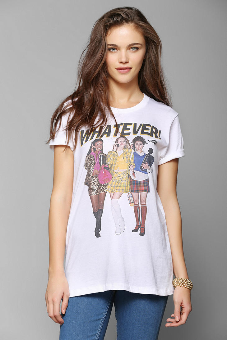 Lyst - Urban Outfitters Clueless Whatever Tee in White