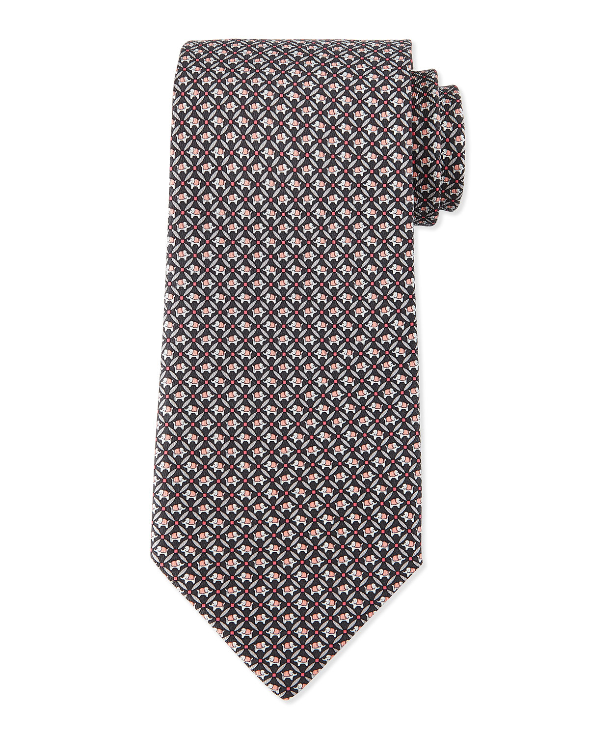 ferragamo tie elephant