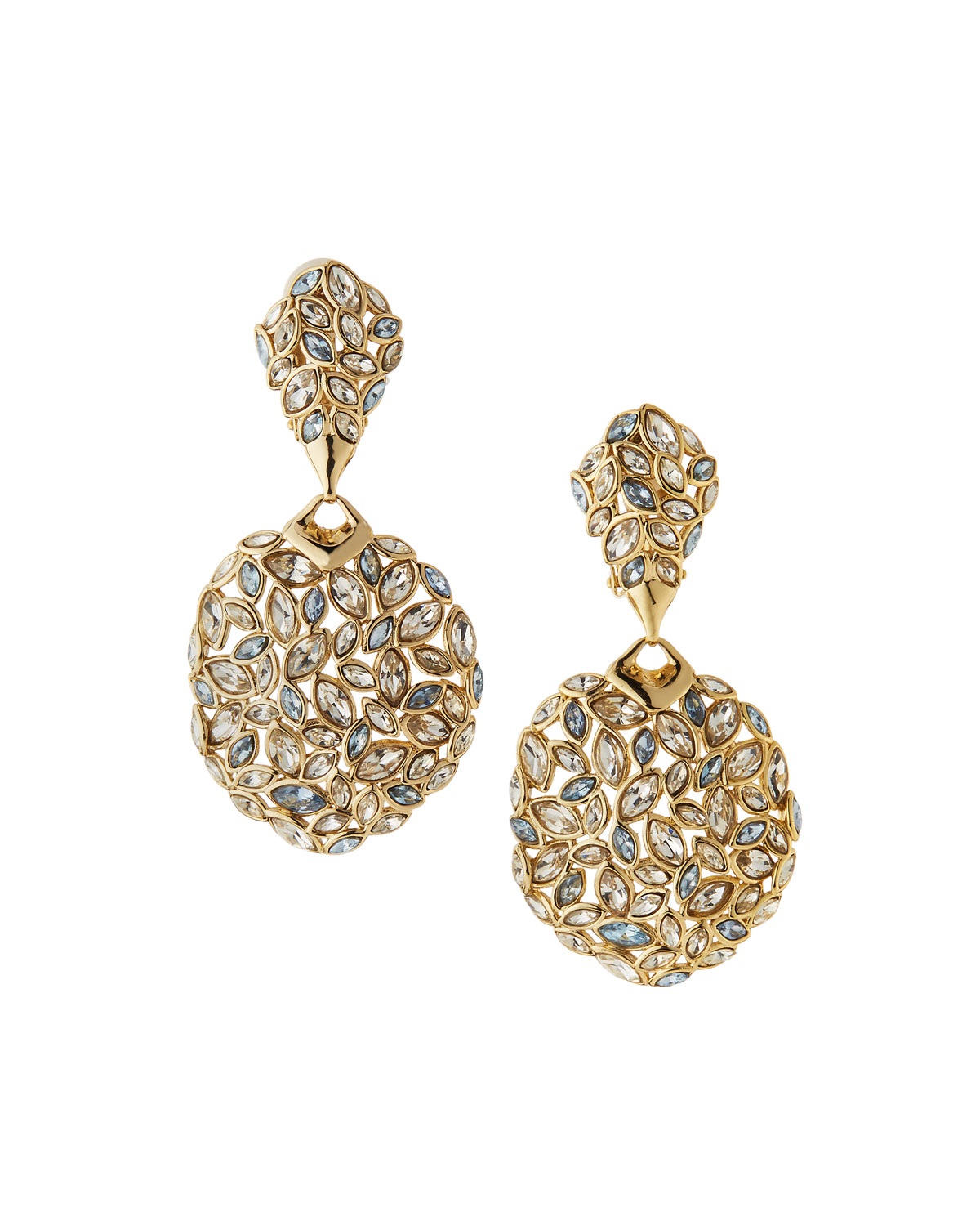 Lyst Alexis Bittar Marquise Crystal Encrusted Clip Drop Earrings Gallery
