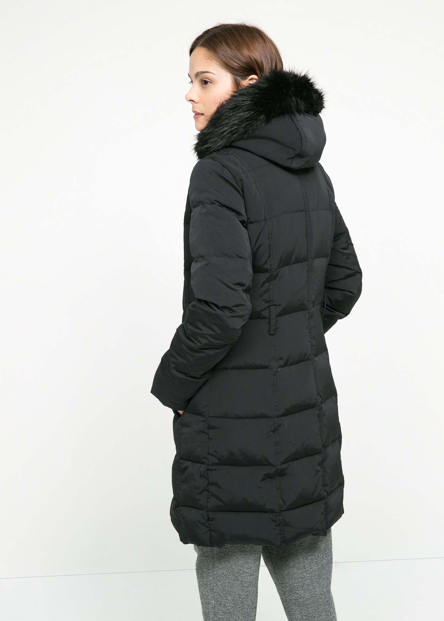 mango black coat