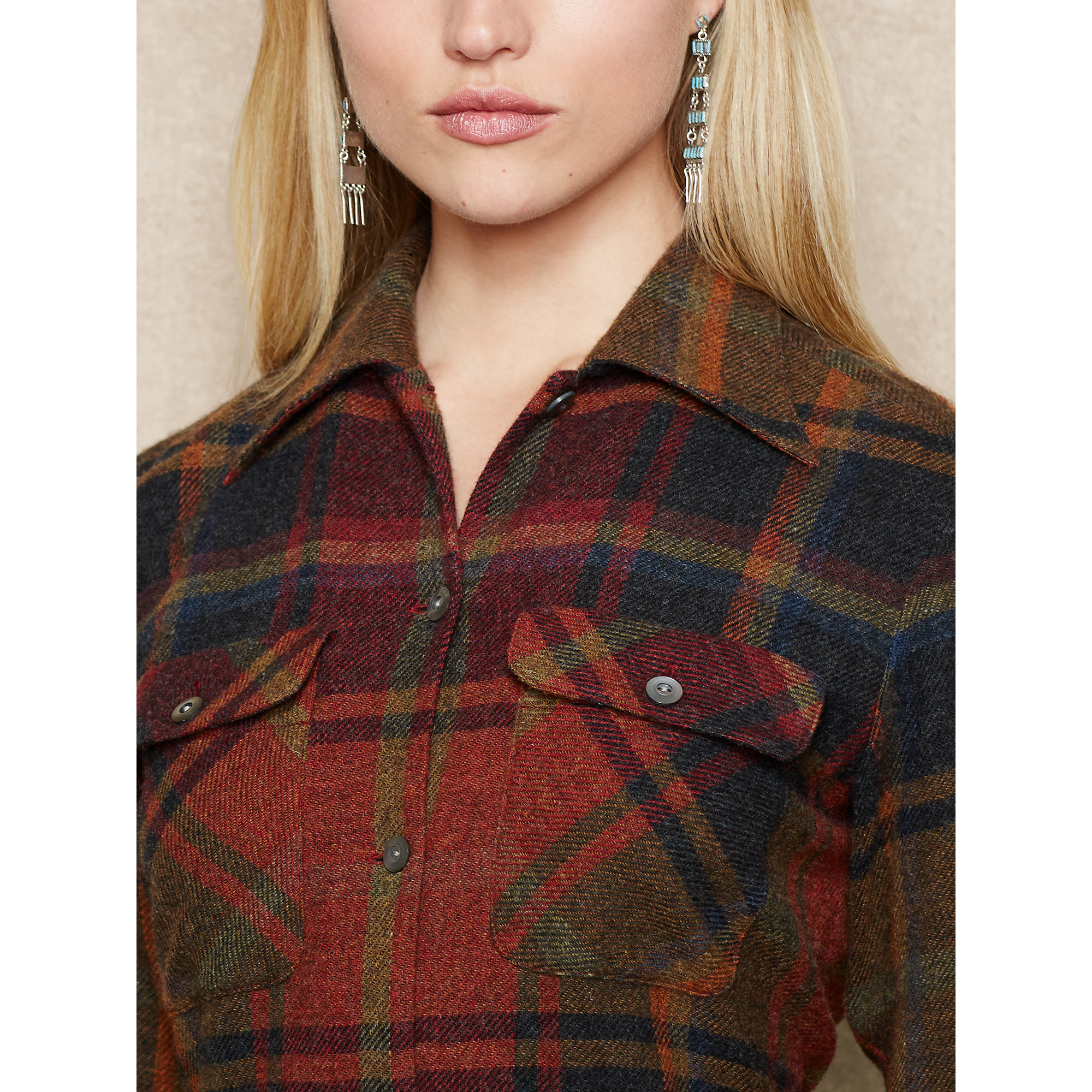 ralph lauren plaid maxi dress