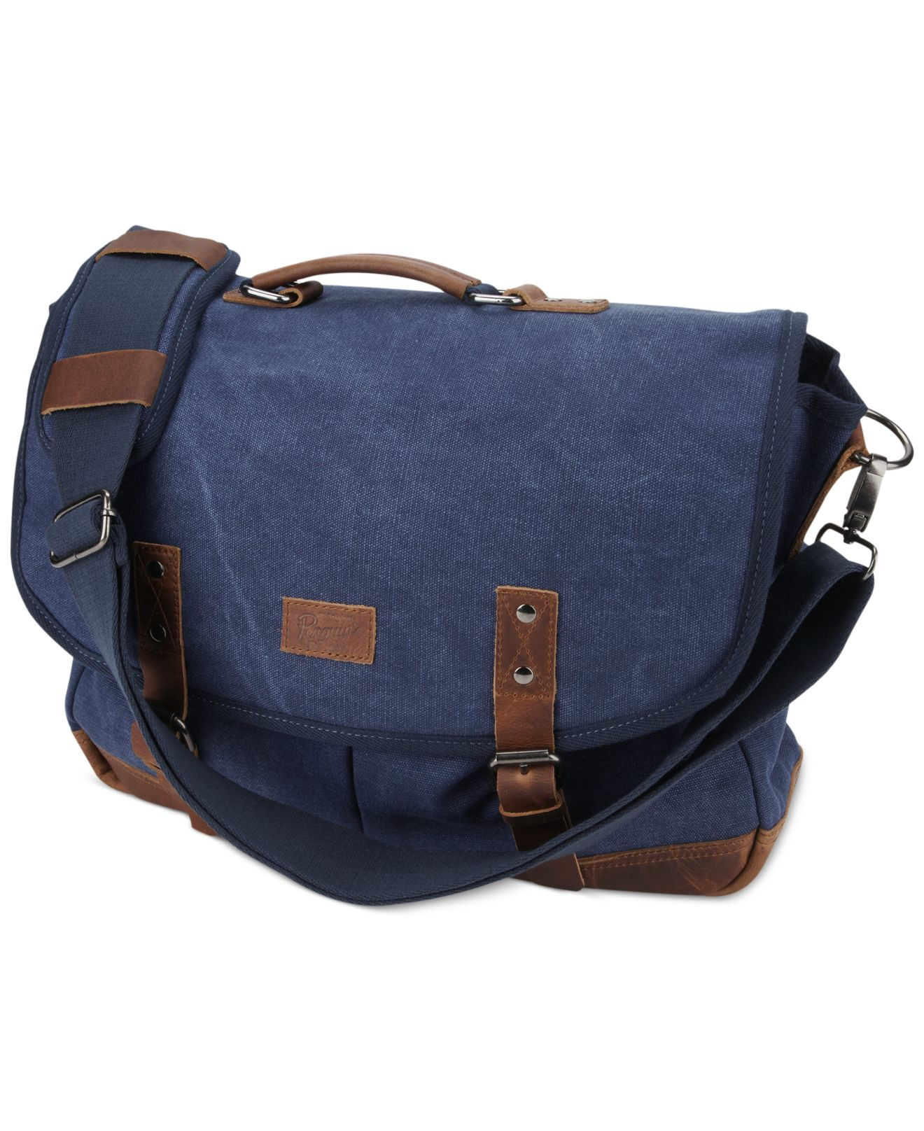 Lyst - Original Penguin Messenger Bag in Blue for Men